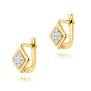 Cercei Aur 14K cu Diamante Naturale 0.08 ct