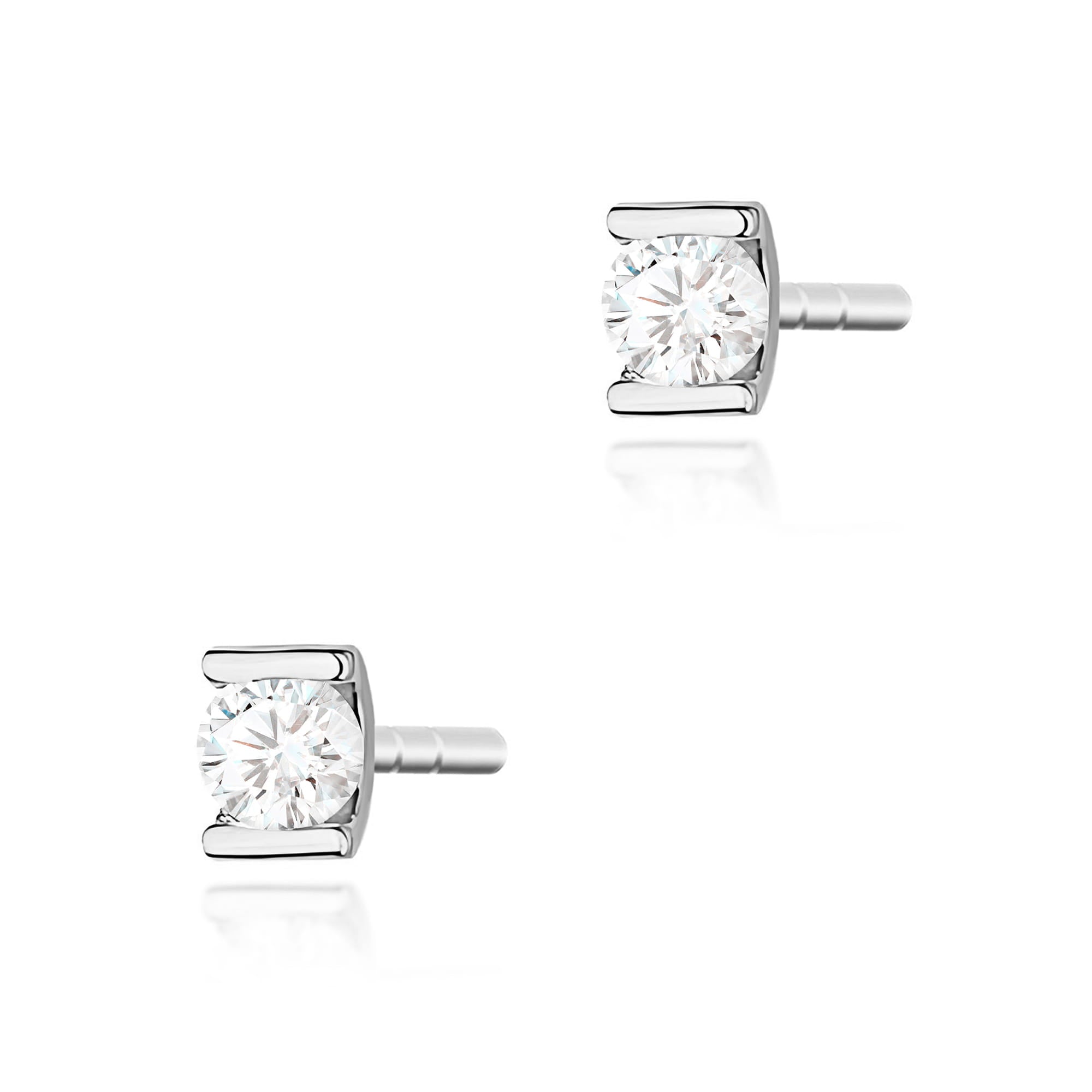 Cercei Aur 14K cu Diamante Naturale 0.08ct
