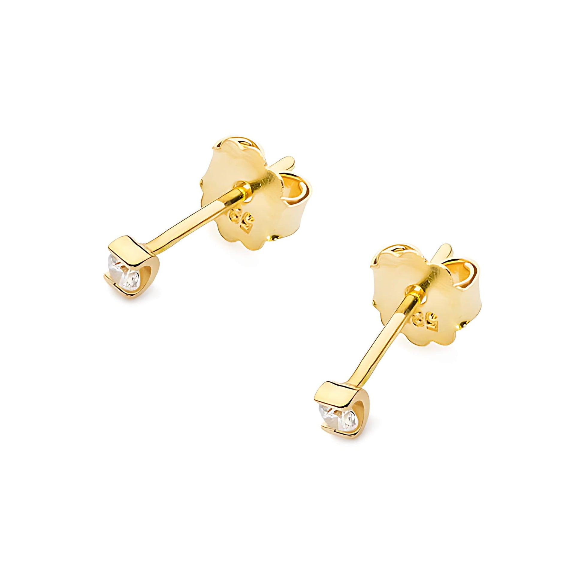 Cercei Aur 14K cu Diamante Naturale 0.08ct