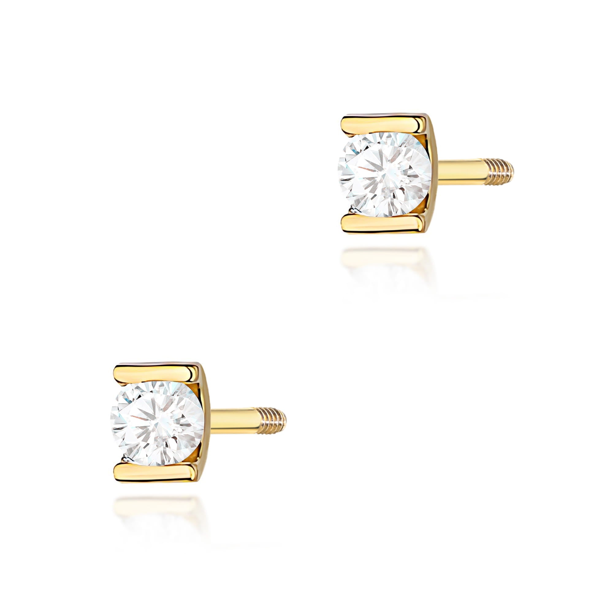 Cercei Aur 14K K0055 Diamant 2 x 0,04ct