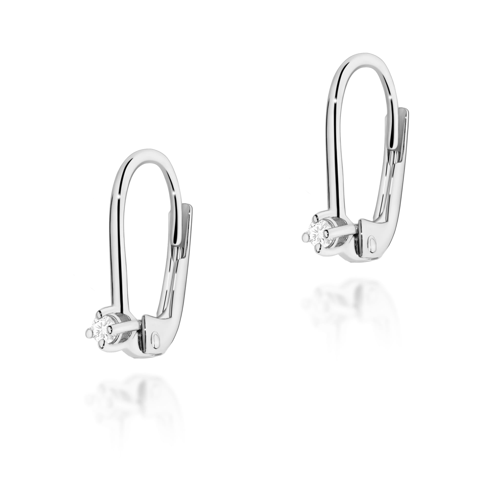 Cercei Aur 14K KO057 Diamante 2 x 0.04ct