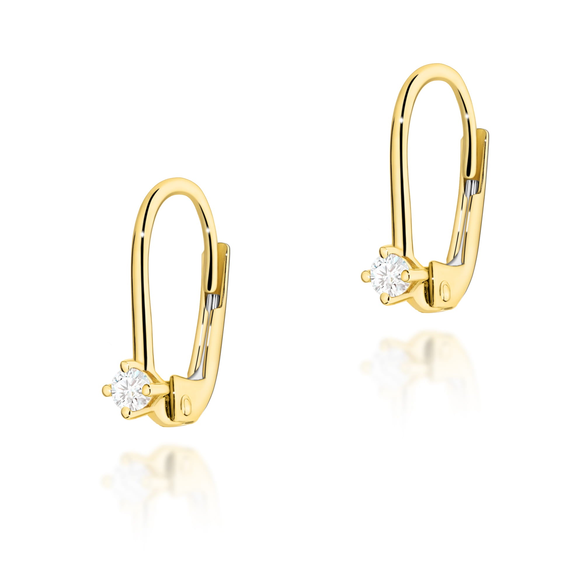 Cercei Aur 14K cu Diamante 0.14 ct