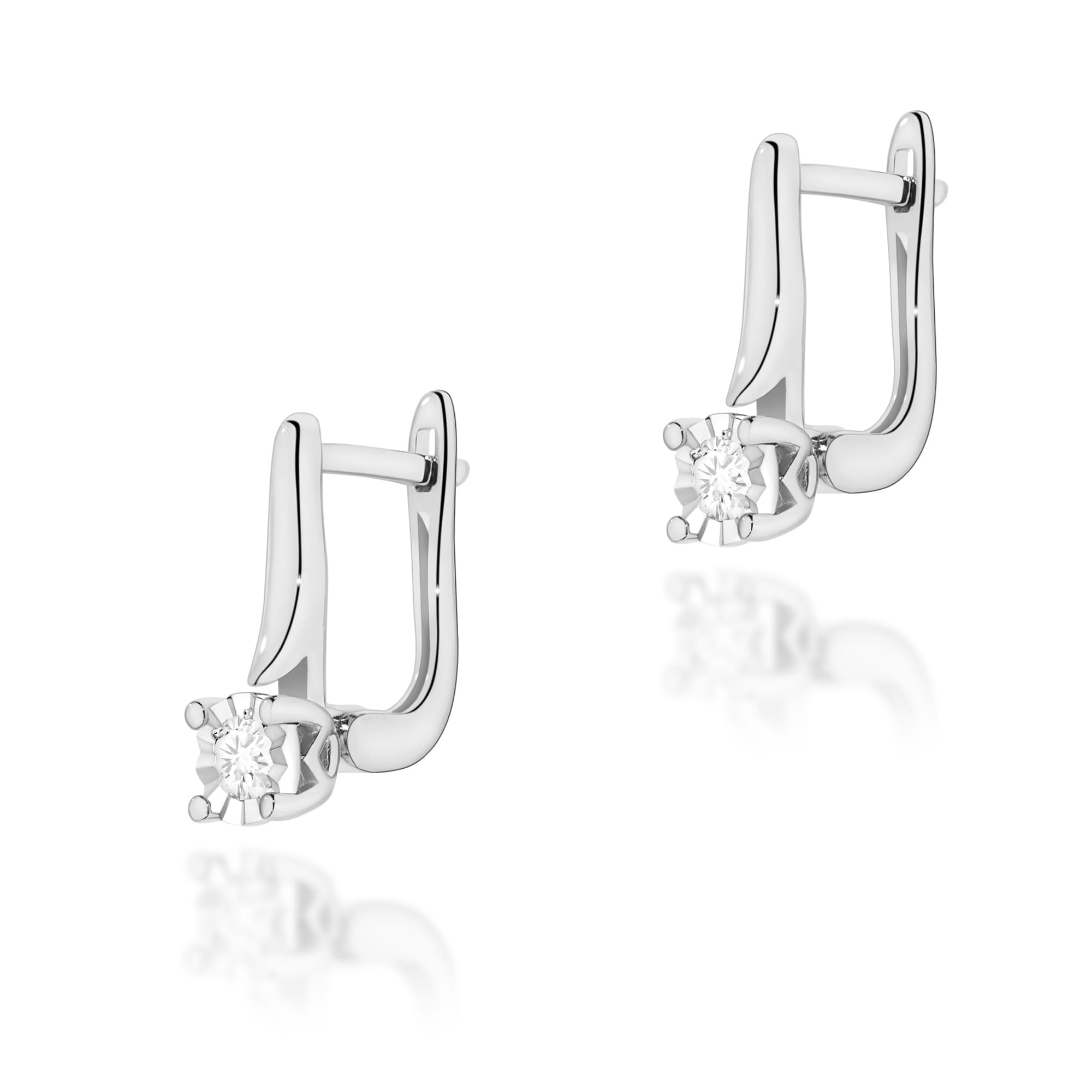Cercei Aur 14K cu Diamante 0.16 ct
