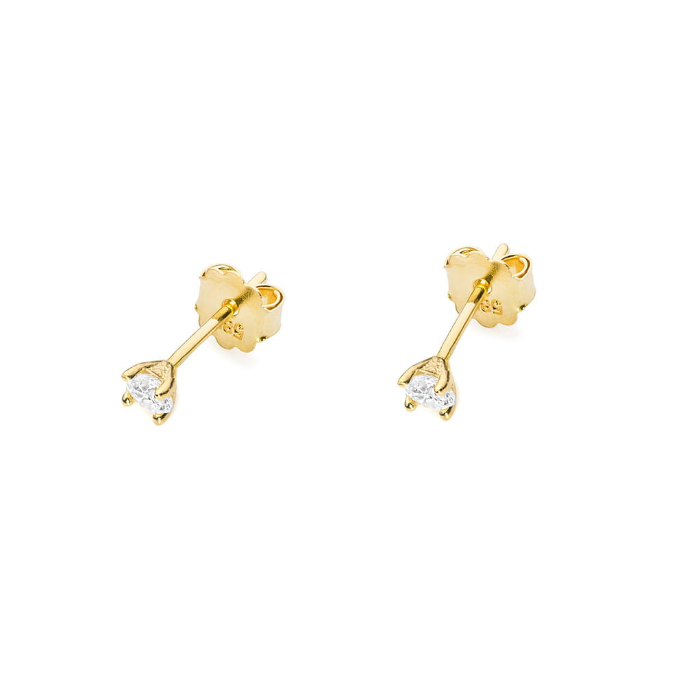 Cercei Aur 14K cu Diamante Naturale 0.08 ct