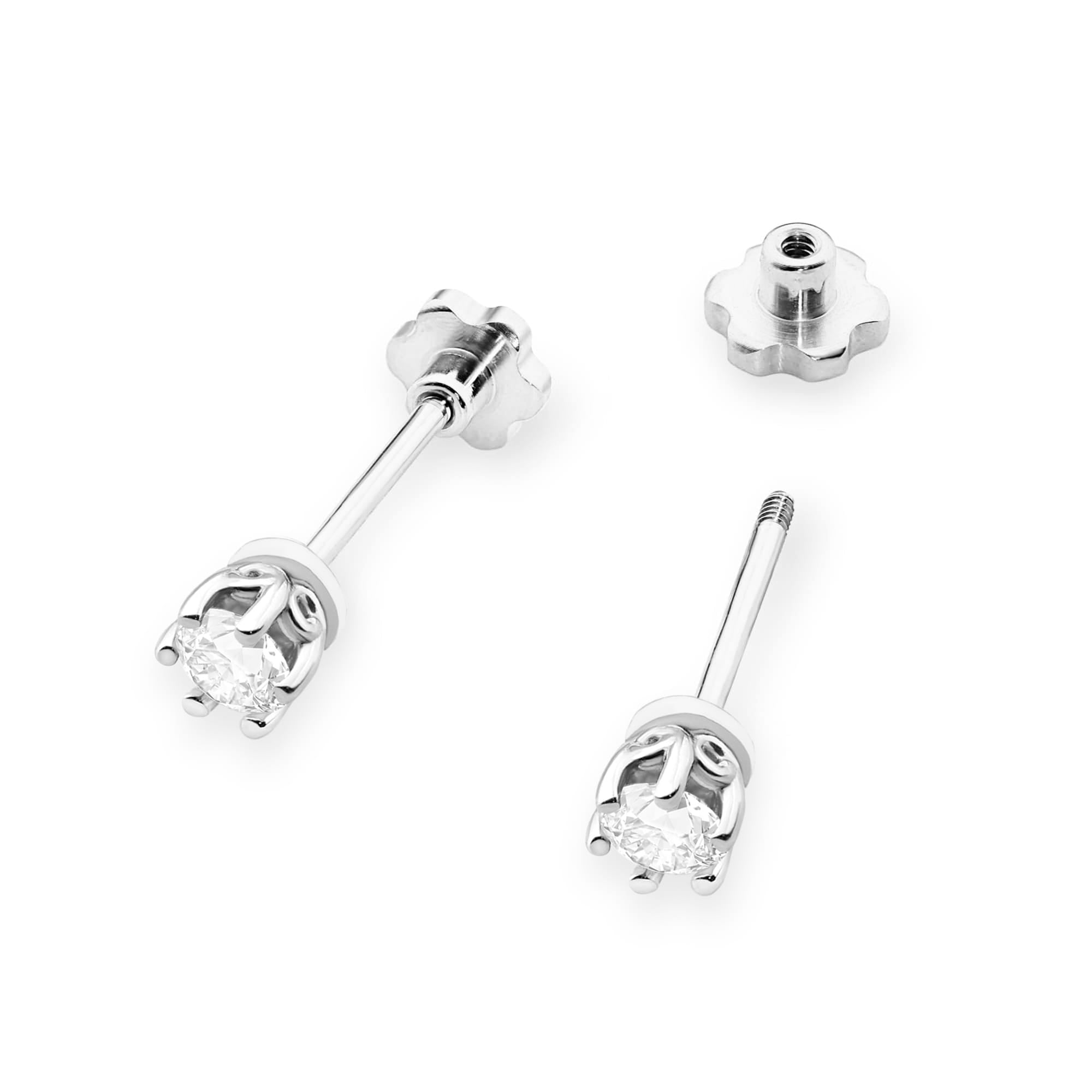 Cercei Aur 14K Diamant Laborator K0068 Rotund