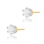 Cercei Aur 14K cu Diamant Natural 0.15 ct