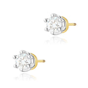 Cercei Aur 14K Diamant Laborator K0068 Rotund