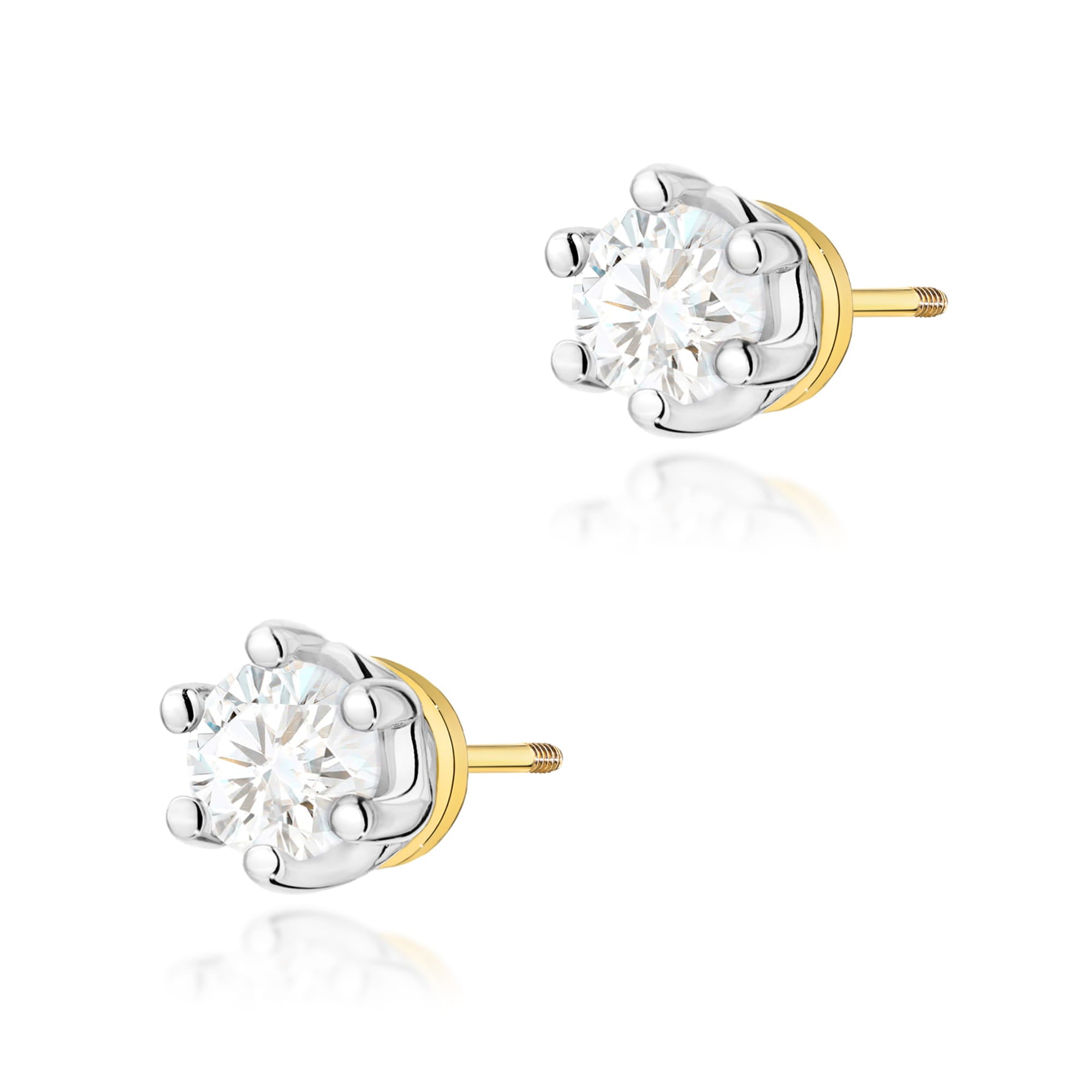 Cercei Aur 14K Diamant Laborator K0068 Rotund