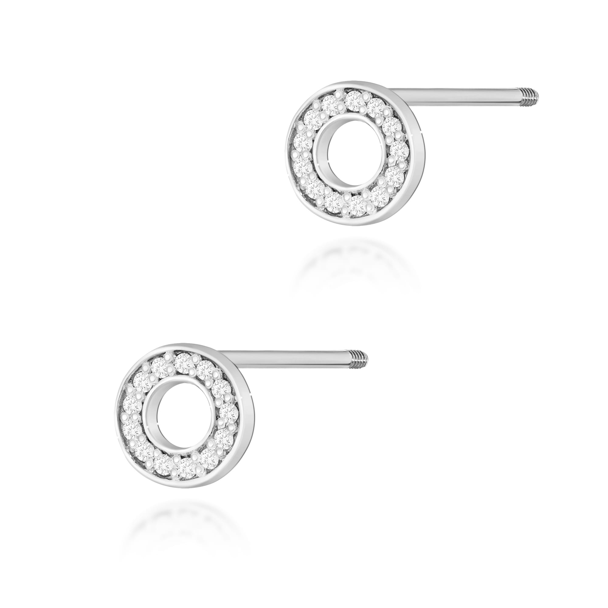 Cercei Aur 14K cu Diamante Naturale 0.13 ct