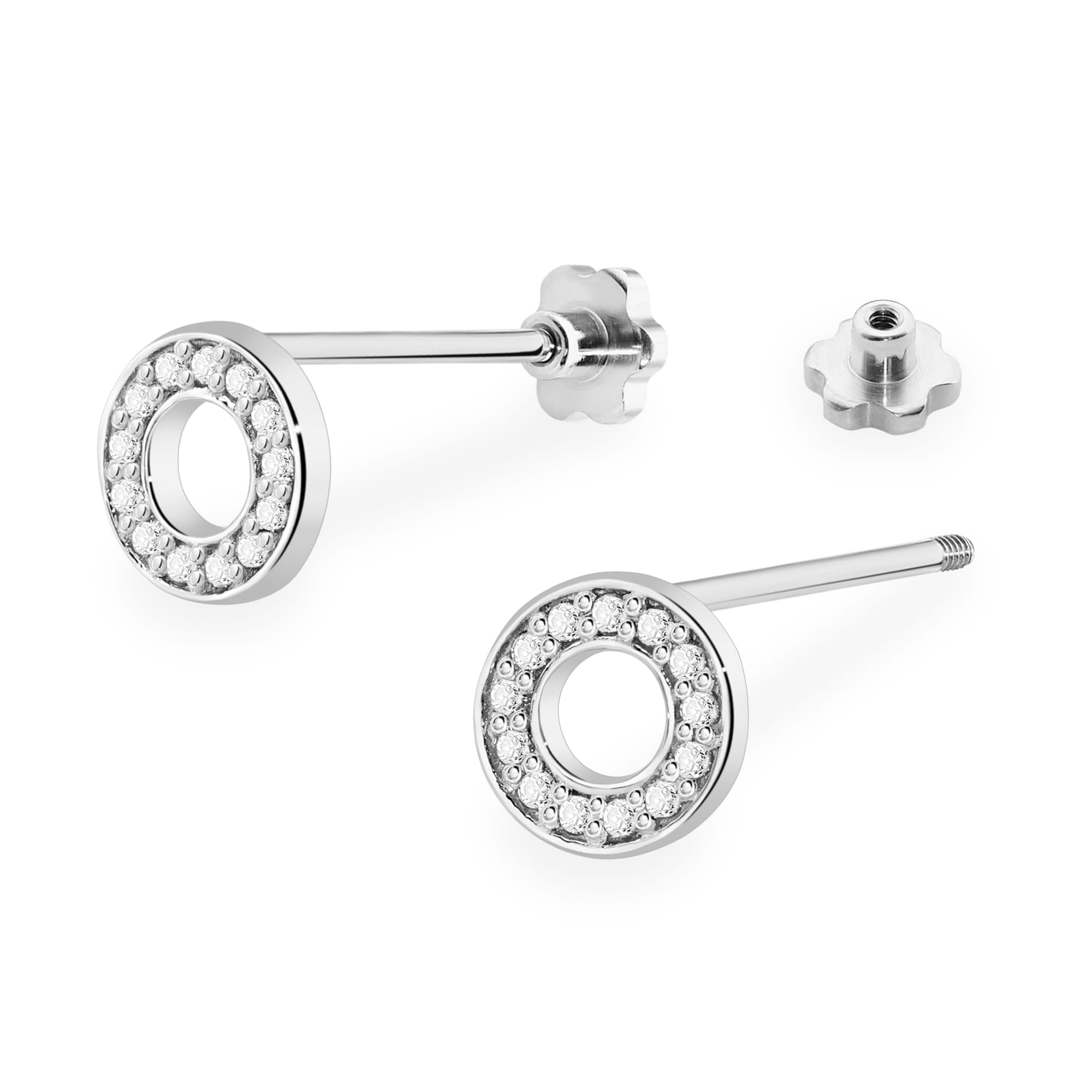 Cercei Aur 14K cu Diamante Naturale 0.13 ct