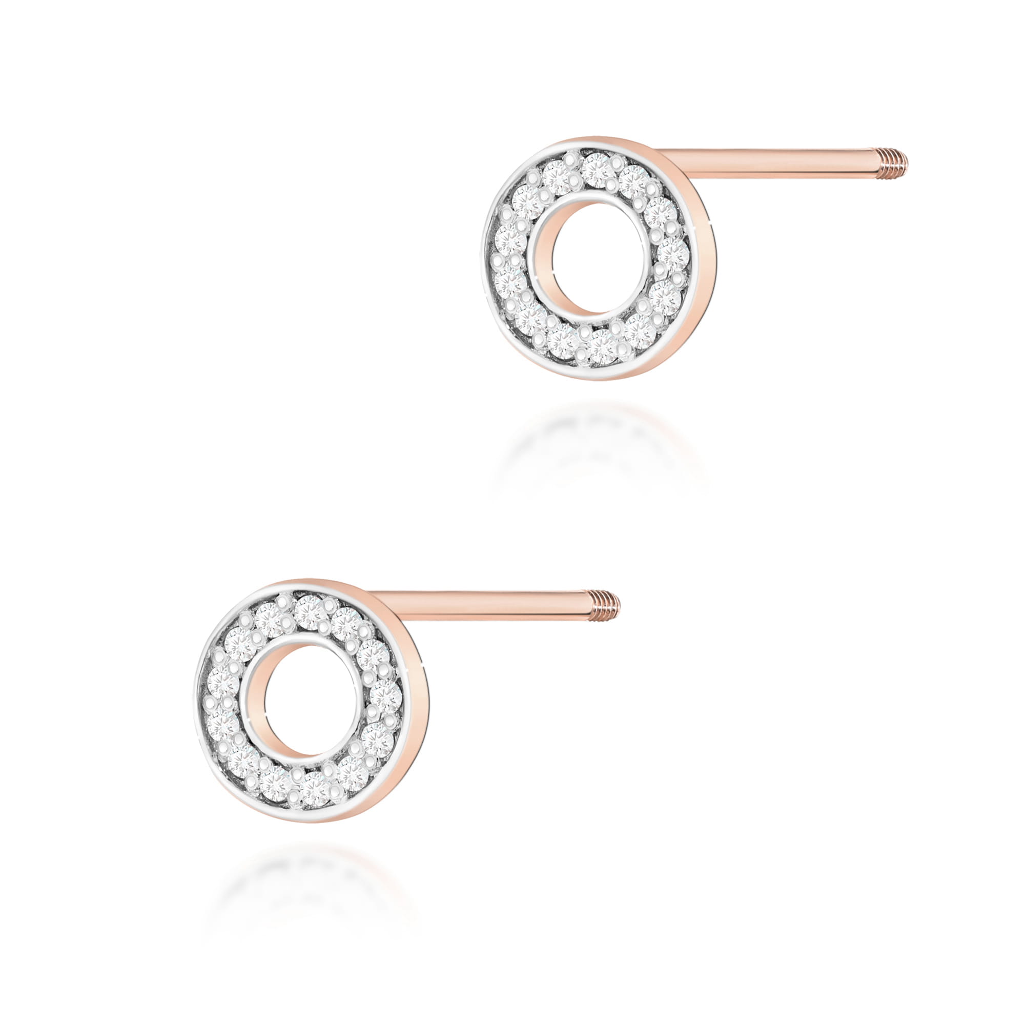 Cercei Aur 14K cu Diamante Naturale 0.13 ct