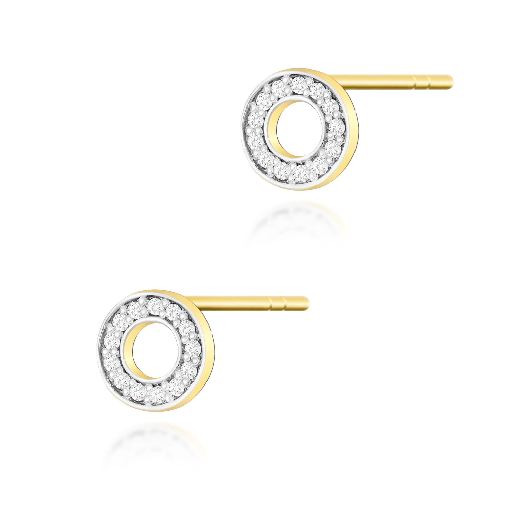 Cercei Aur 14K cu Diamante Naturale 0.13 ct