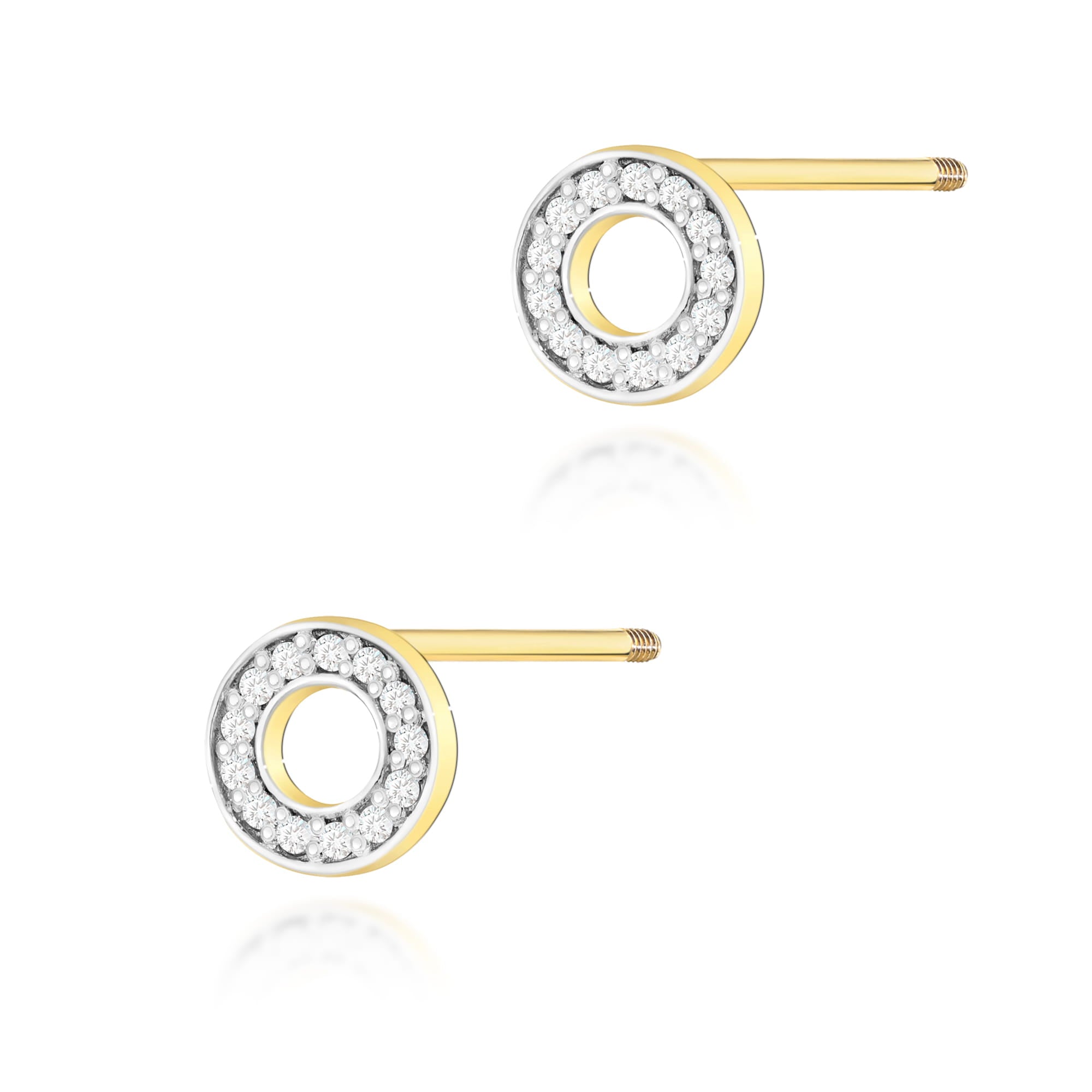 Cercei Aur 14K cu Diamante Naturale 0.13 ct