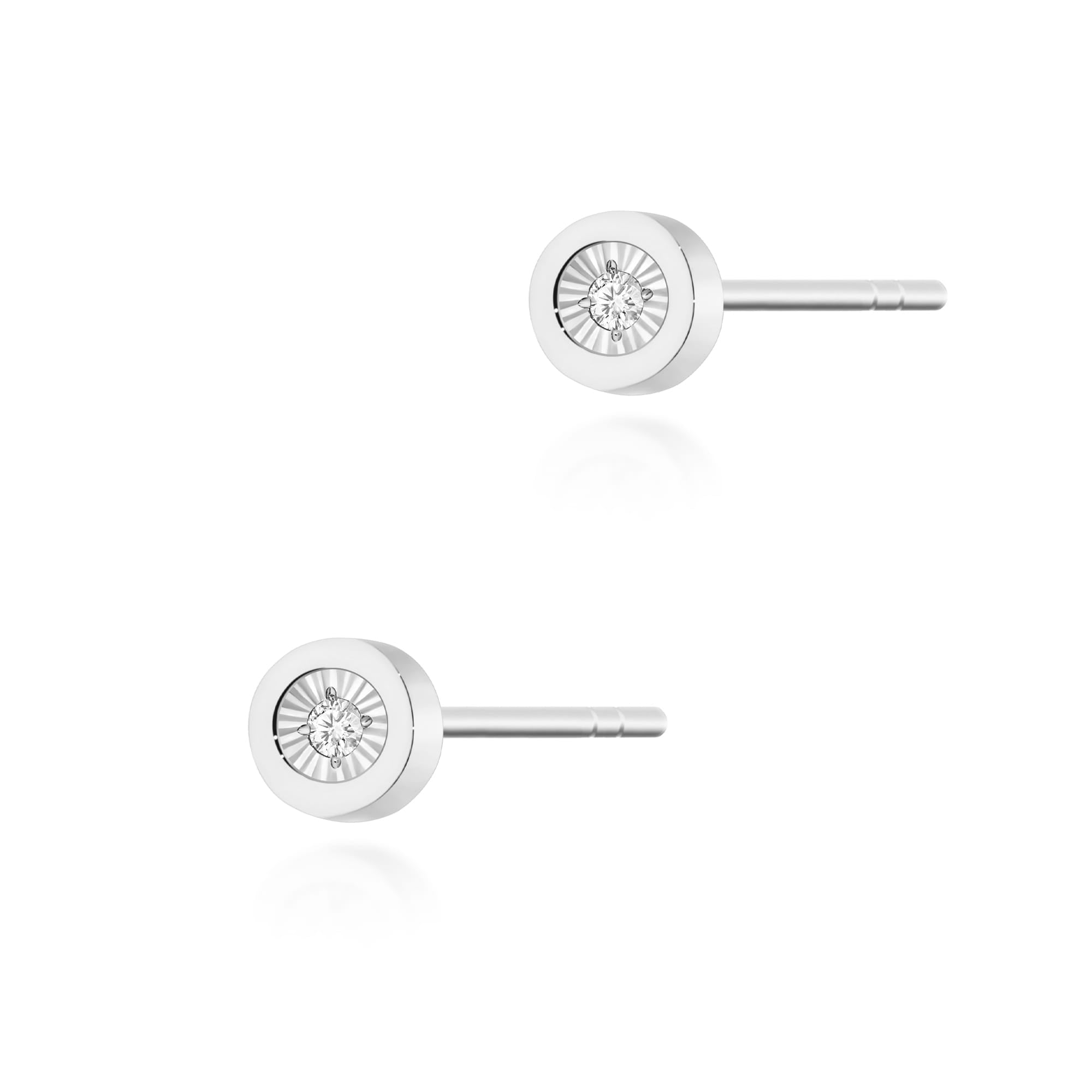 Cercei Aur 14K cu Diamante Naturale 0.029 ct