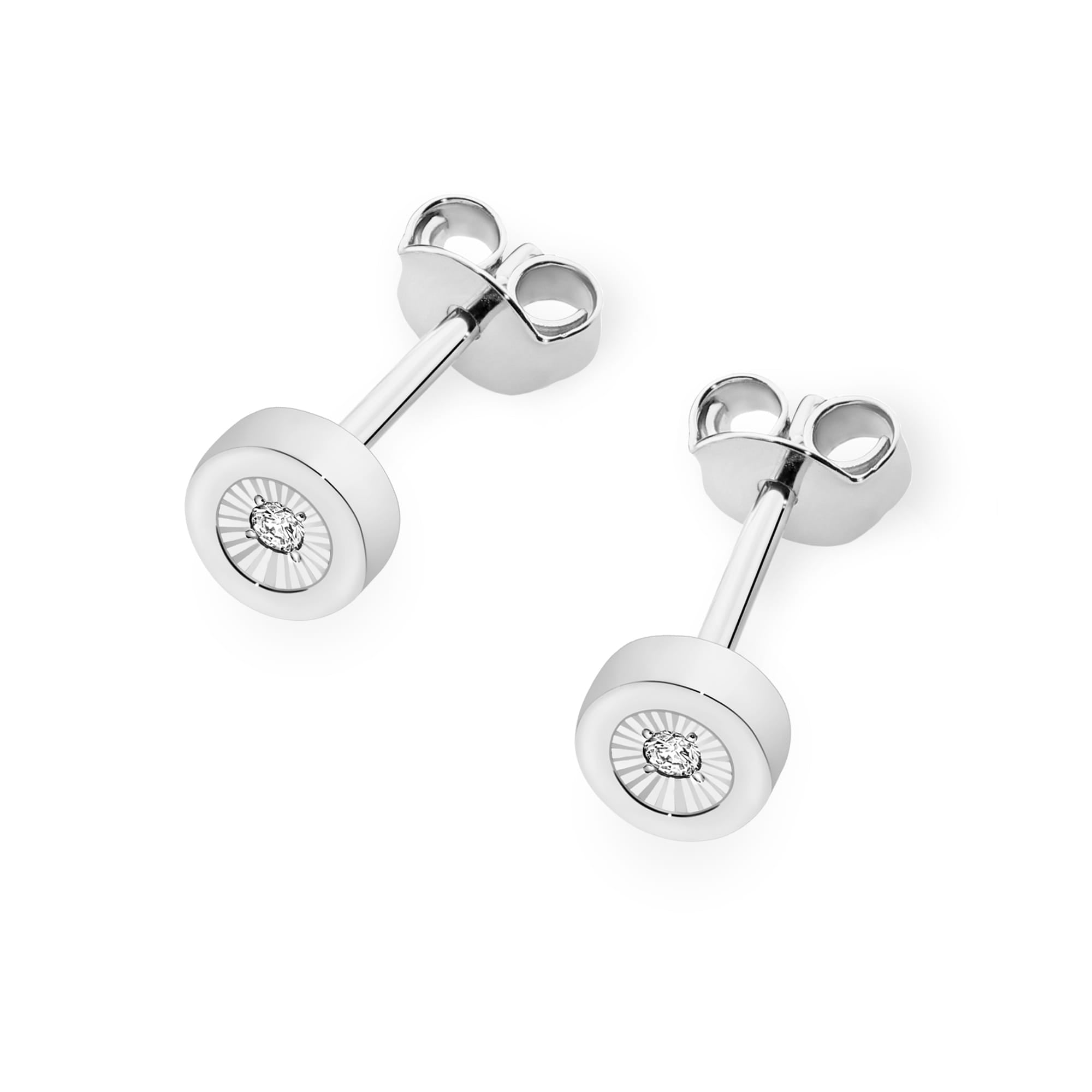 Cercei Aur 14K cu Diamante Naturale 0.029 ct