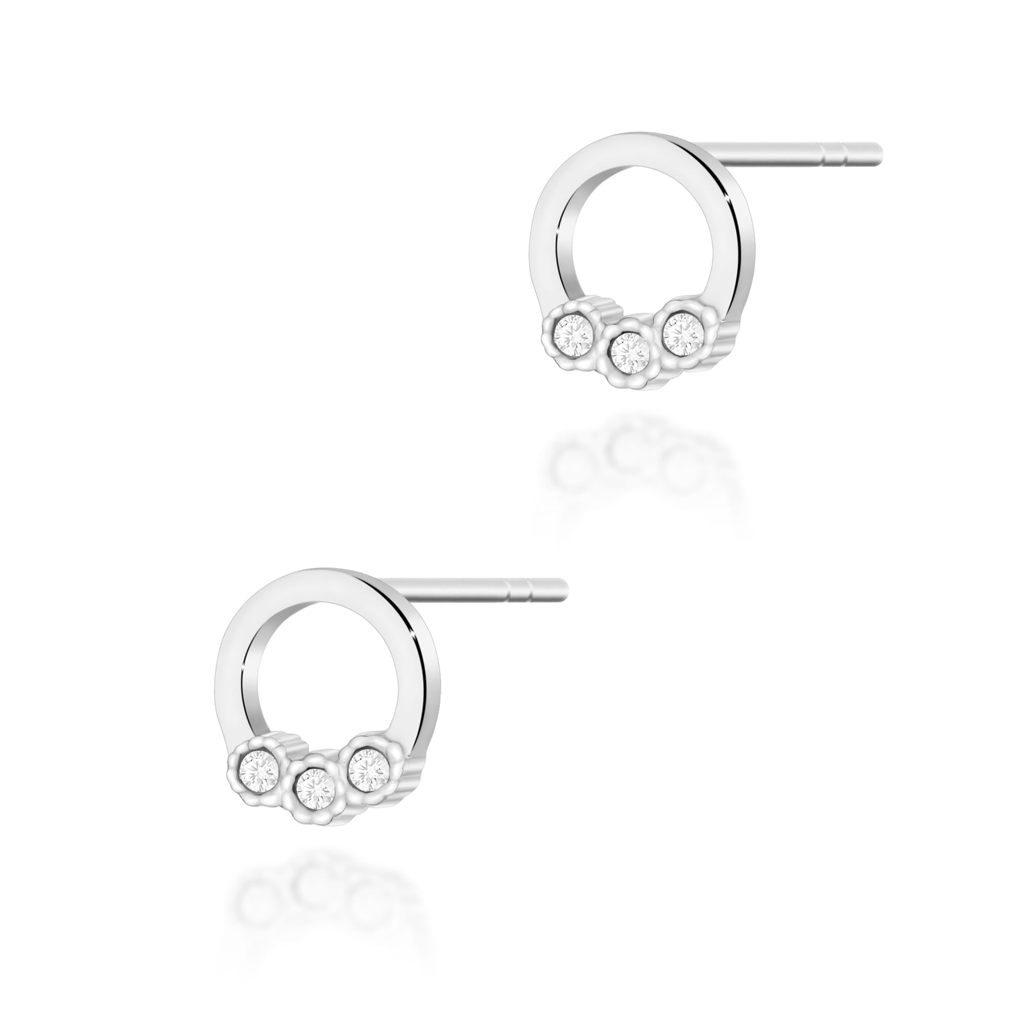 Cercei Aur 14K cu Diamante Naturale 0.052 ct