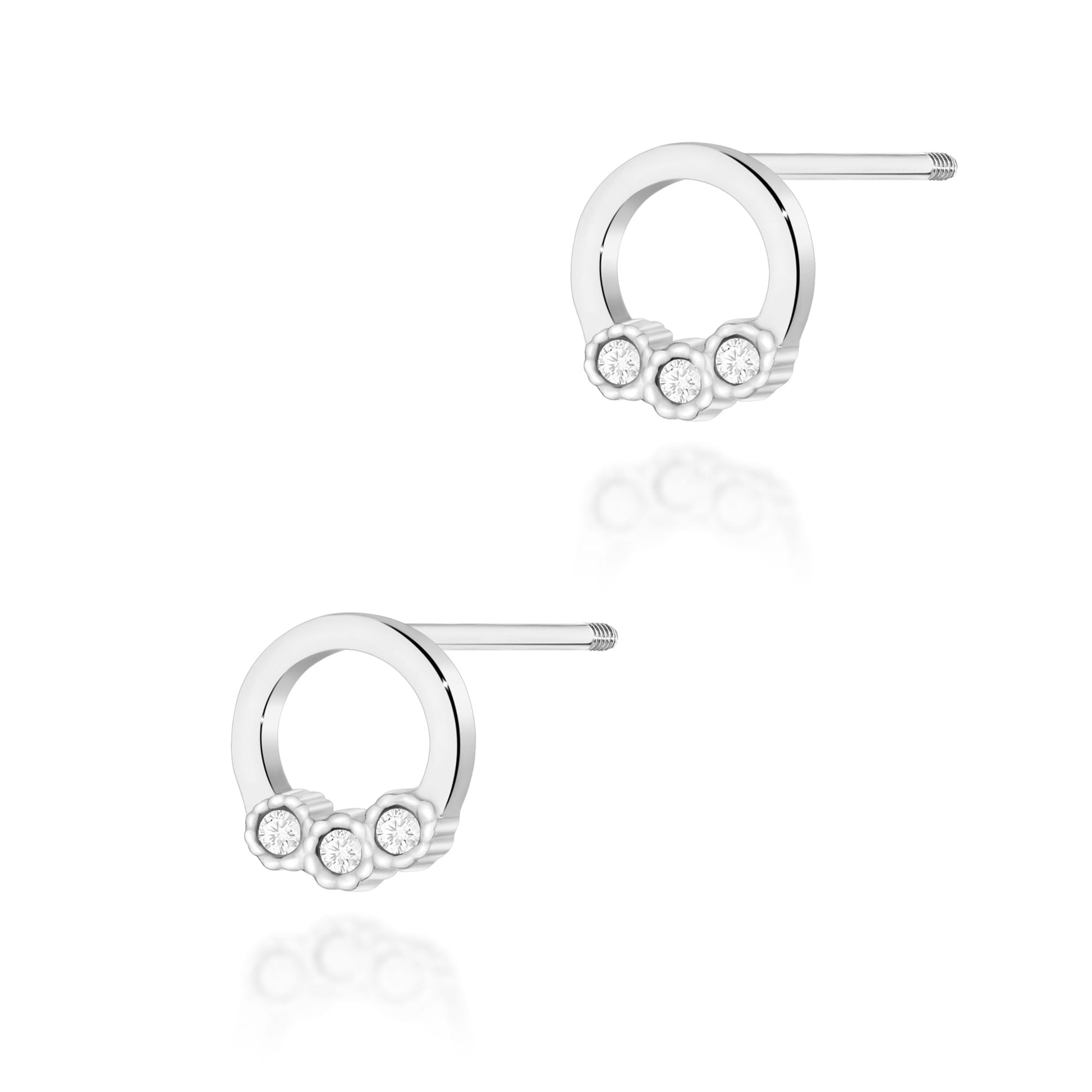 Cercei Aur 14K K0072 Diamante Șurub
