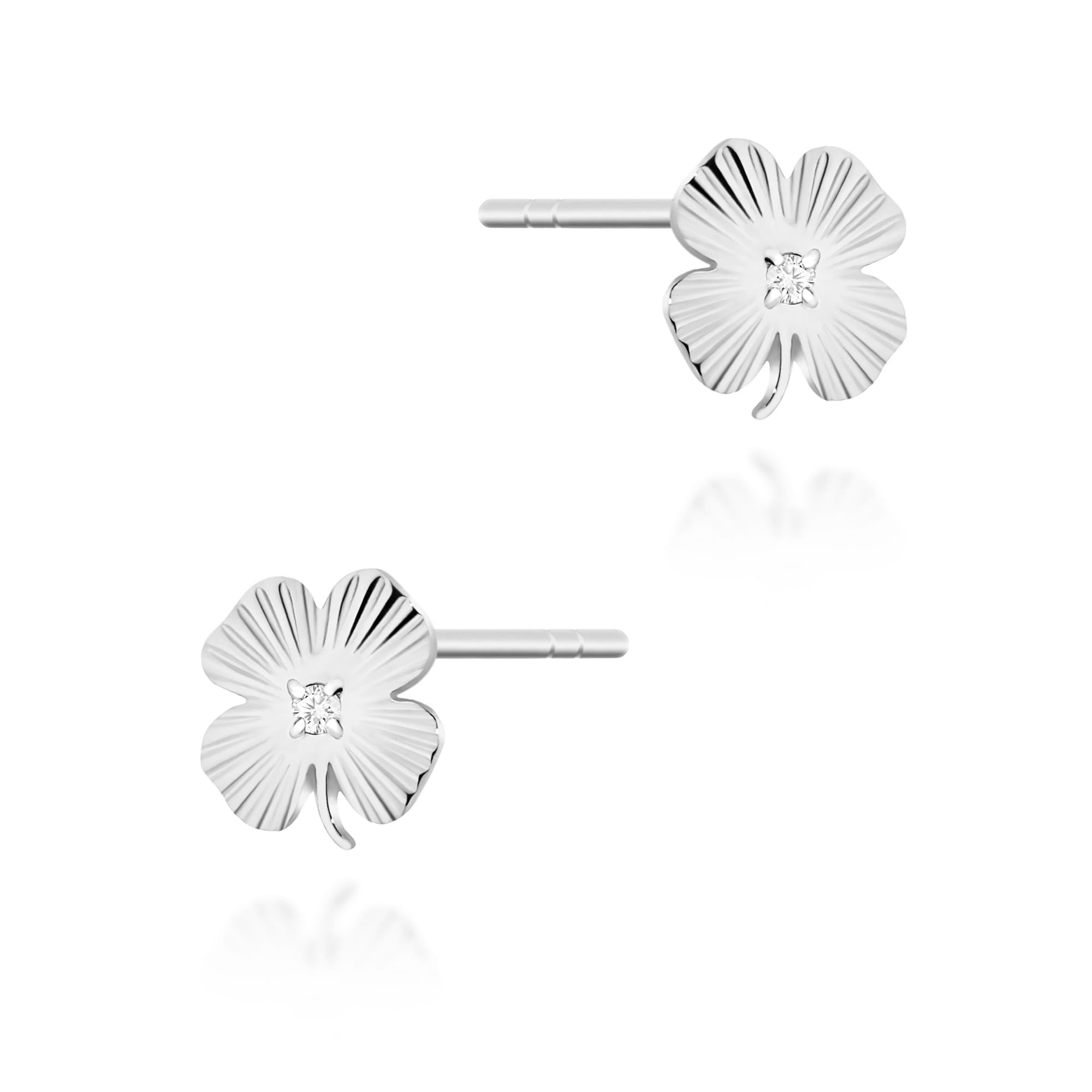Cercei Aur 14K cu Diamante Naturale 0.01 ct