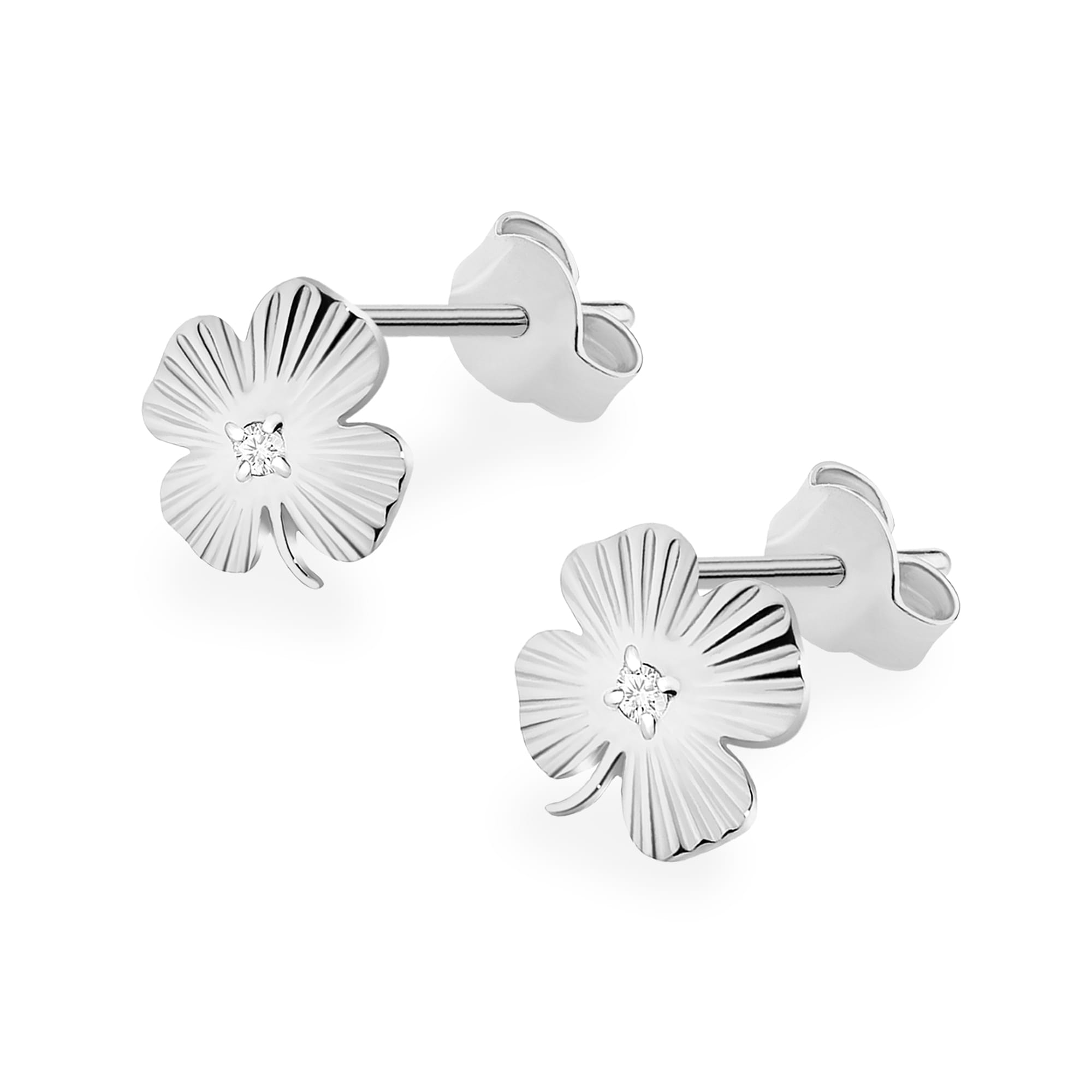 Cercei Aur 14K cu Diamante Naturale 0.01 ct