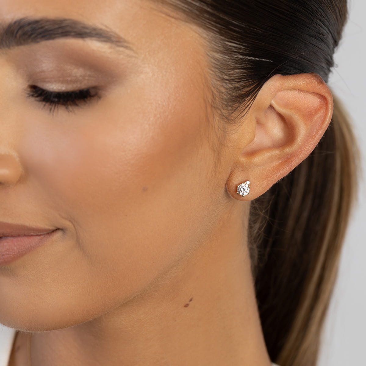 Cercei Aur 14K Cu Diamante Lab Grown K0076