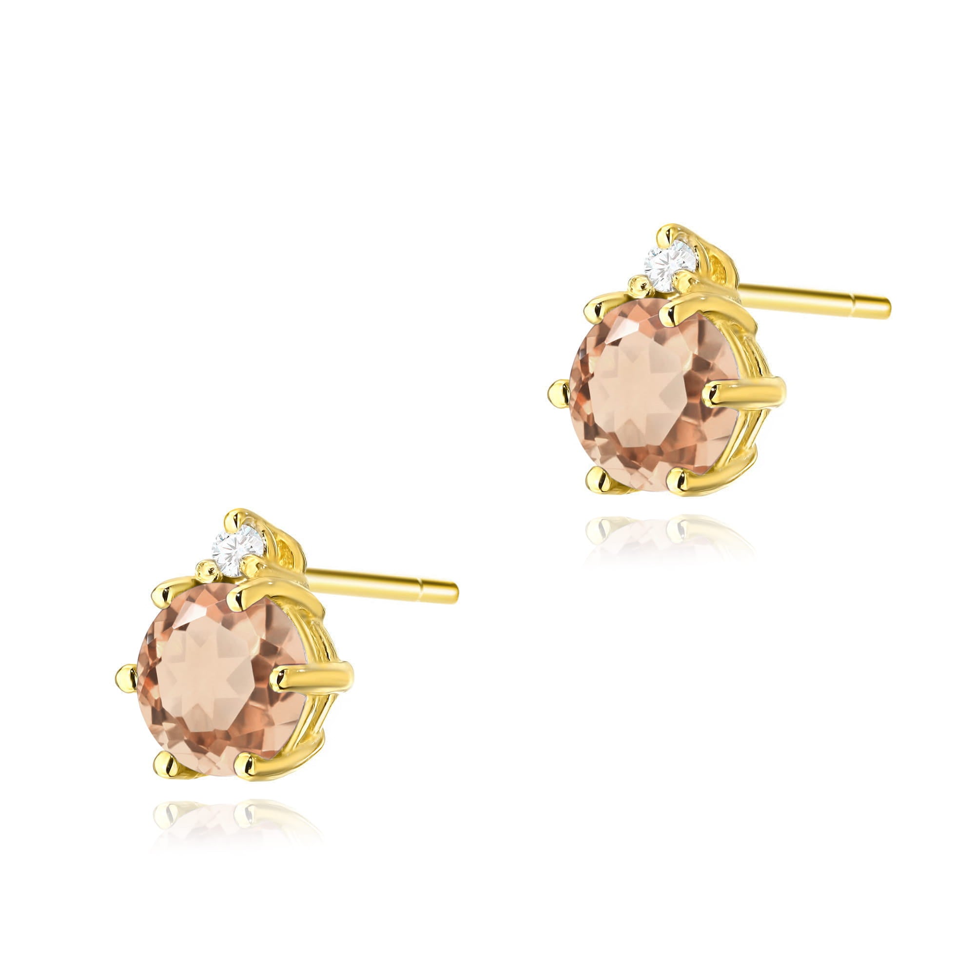 Cercei Aur 14K KO076 Morganit 2 x 0.40ct