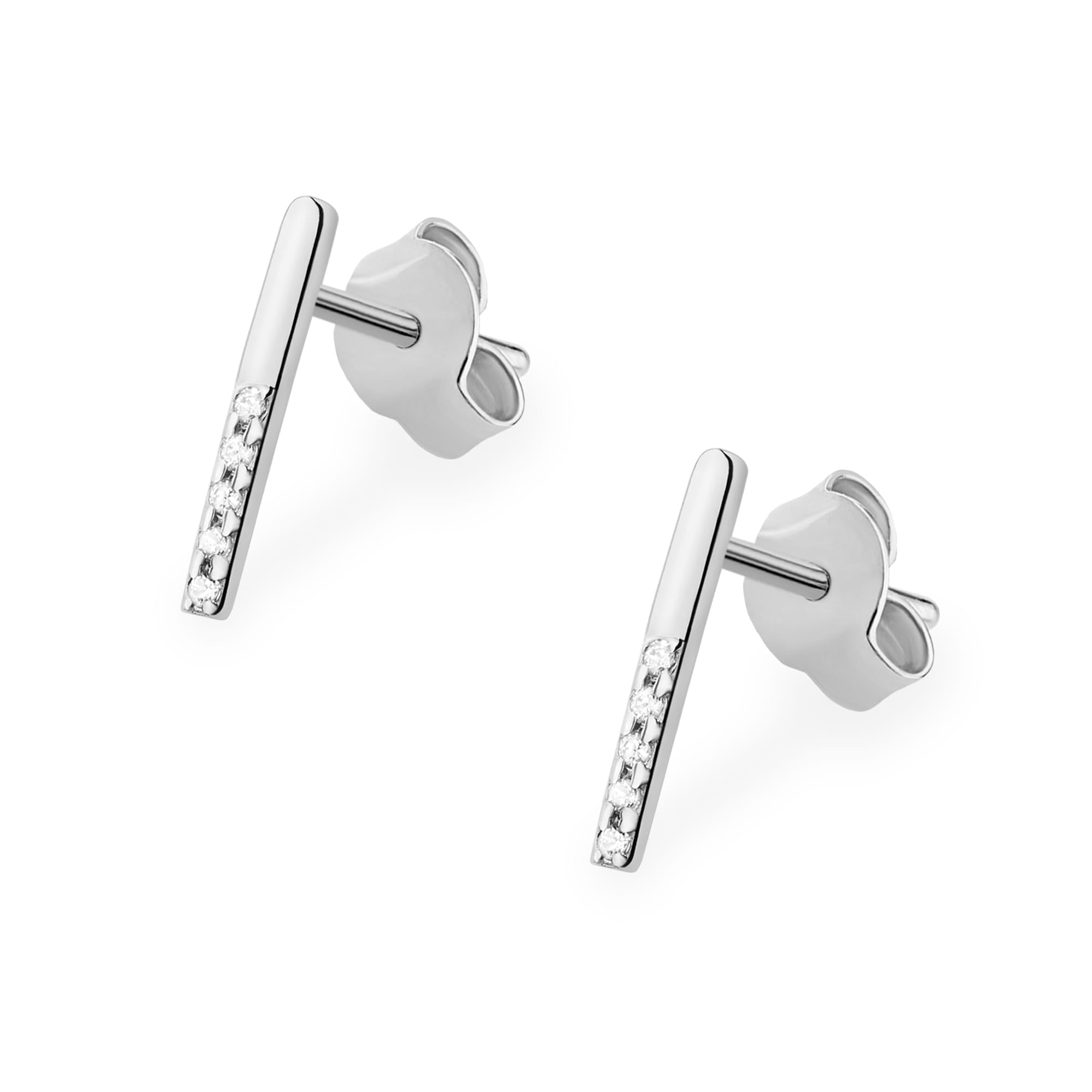 Cercei Aur 14K cu Diamante Naturale 0.05 ct