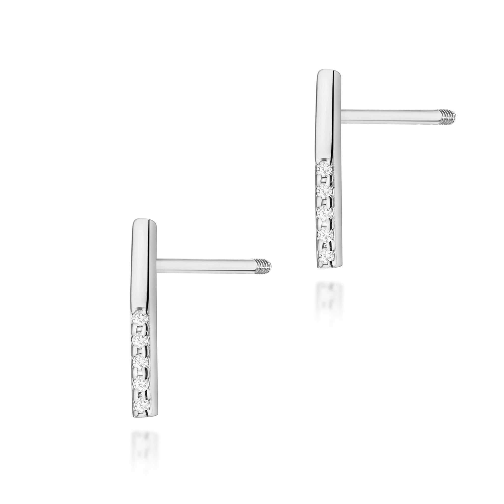 Cercei Aur 14K cu Diamante Naturale 0.05 ct