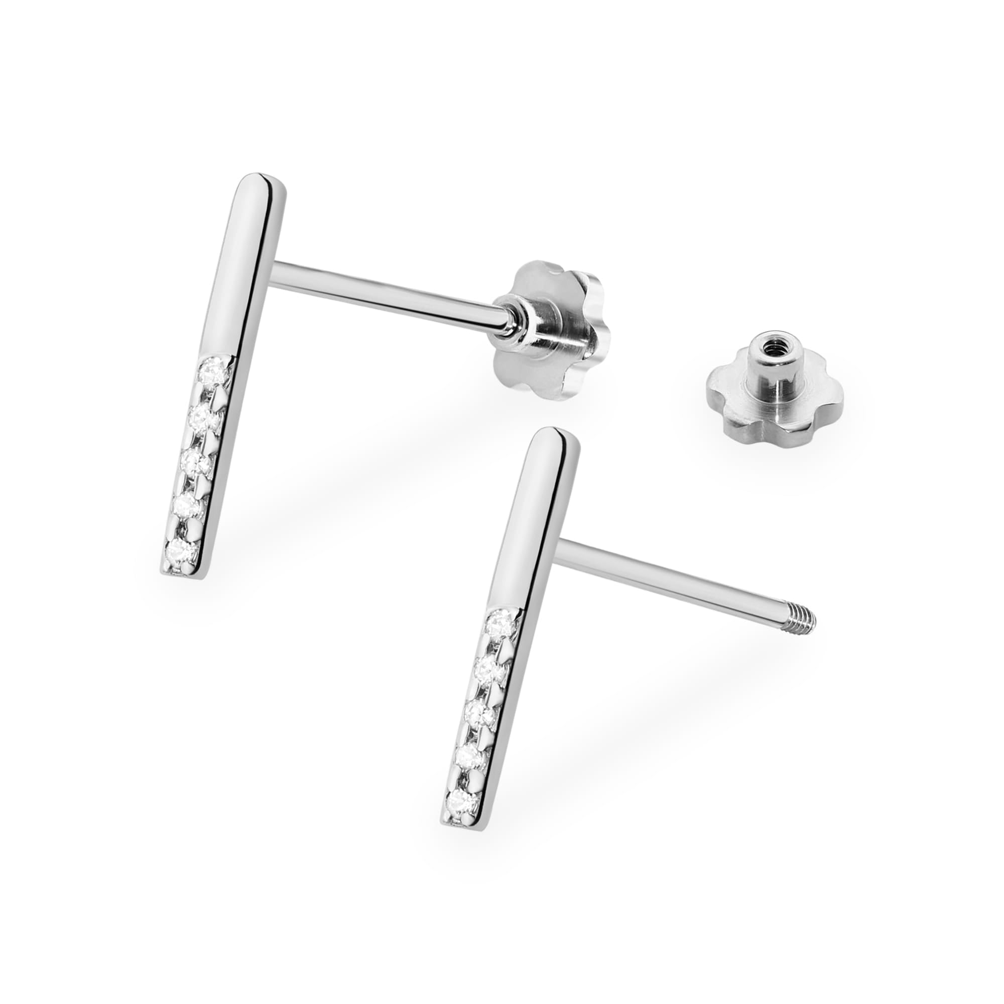 Cercei Aur 14K cu Diamante Naturale 0.05 ct
