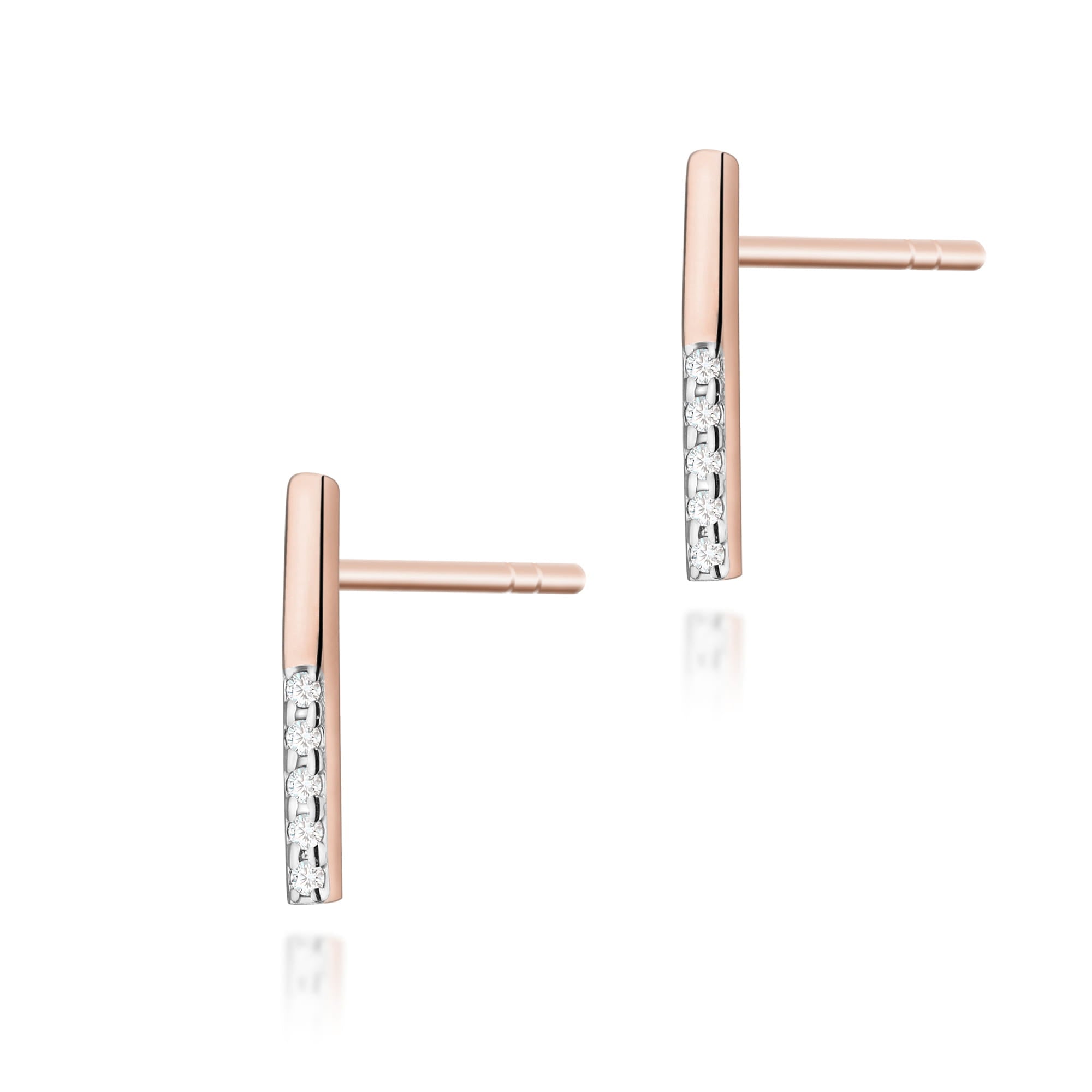 Cercei Aur 14K cu Diamante Naturale 0.05 ct