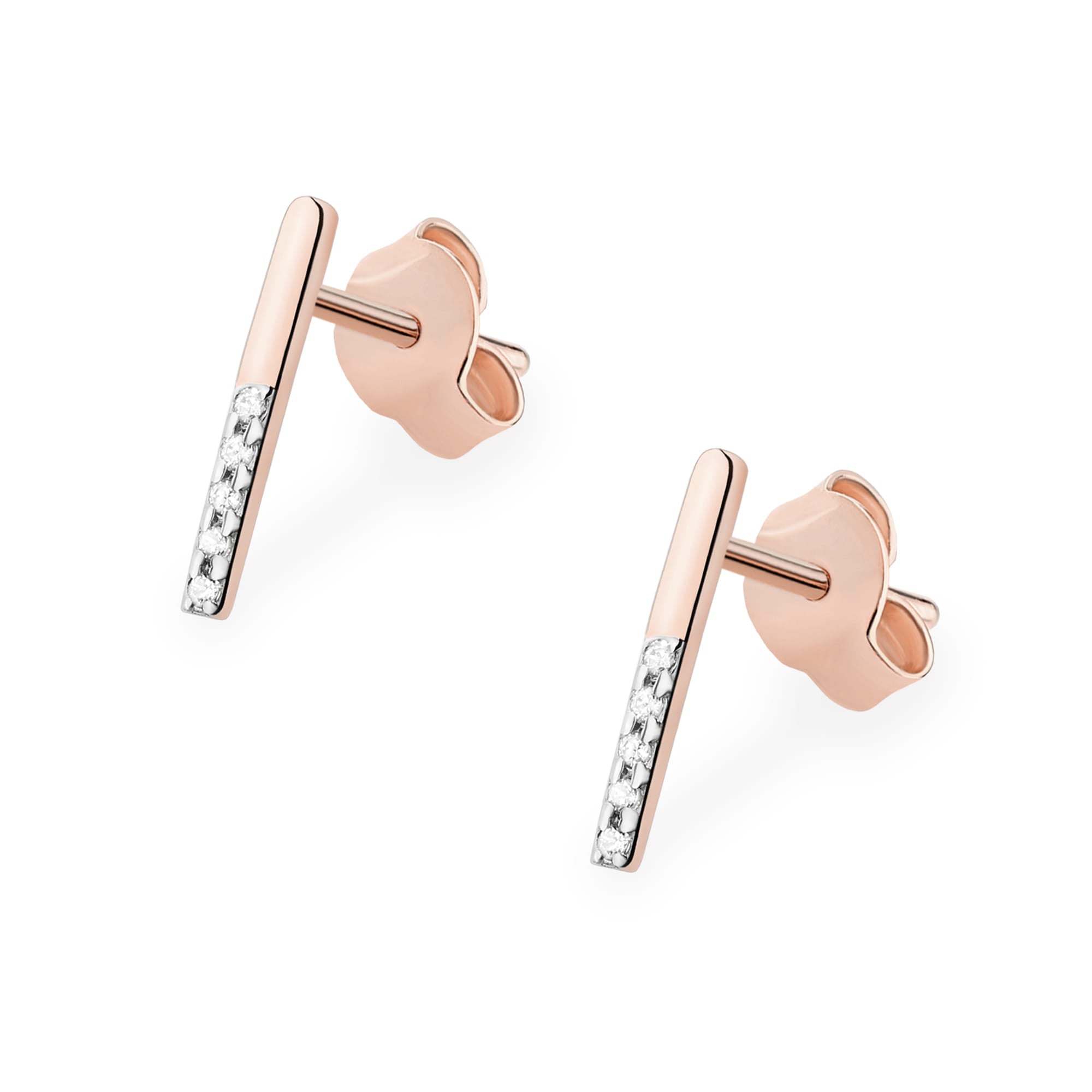 Cercei Aur 14K cu Diamante Naturale 0.05 ct