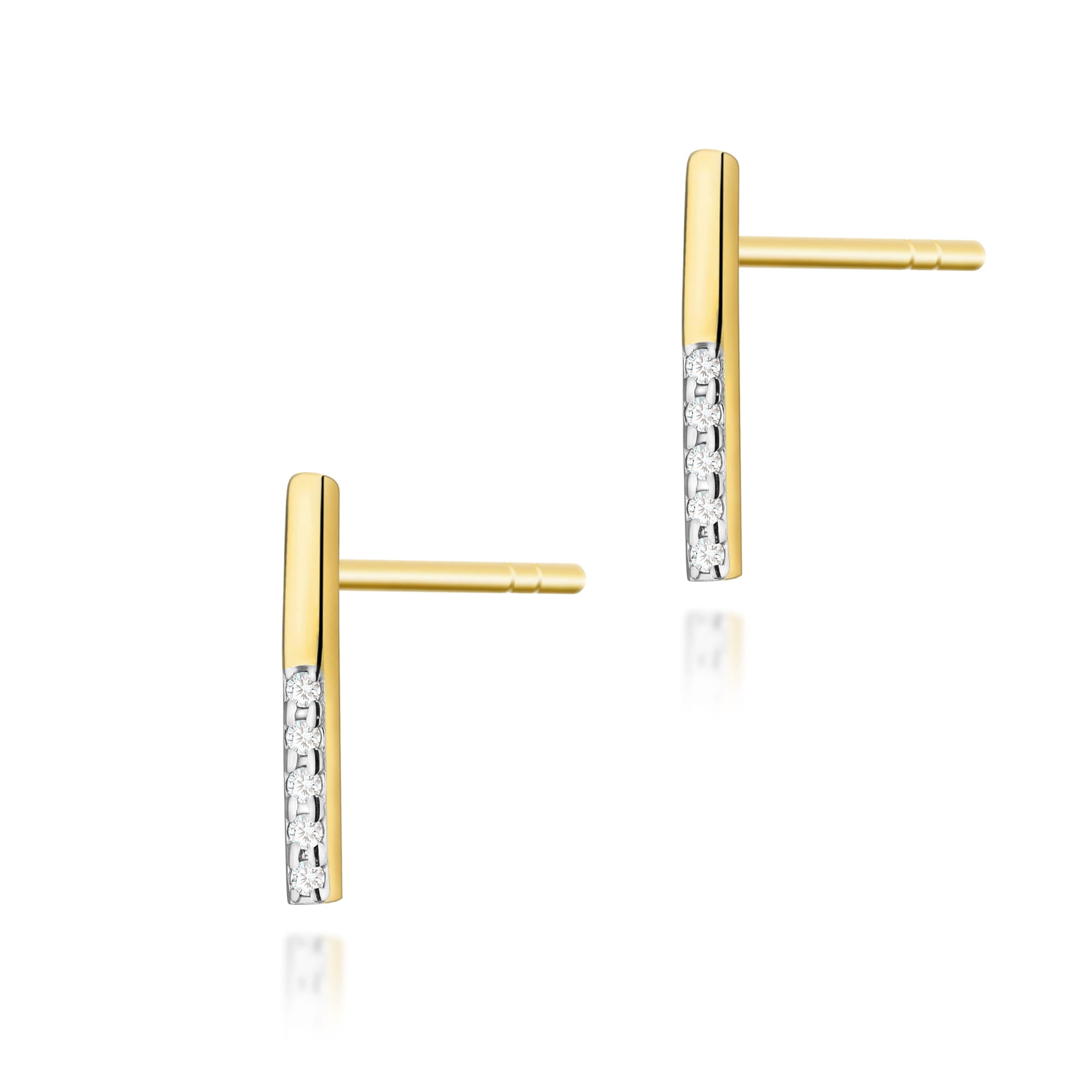 Cercei Aur 14K cu Diamante Naturale 0.05 ct