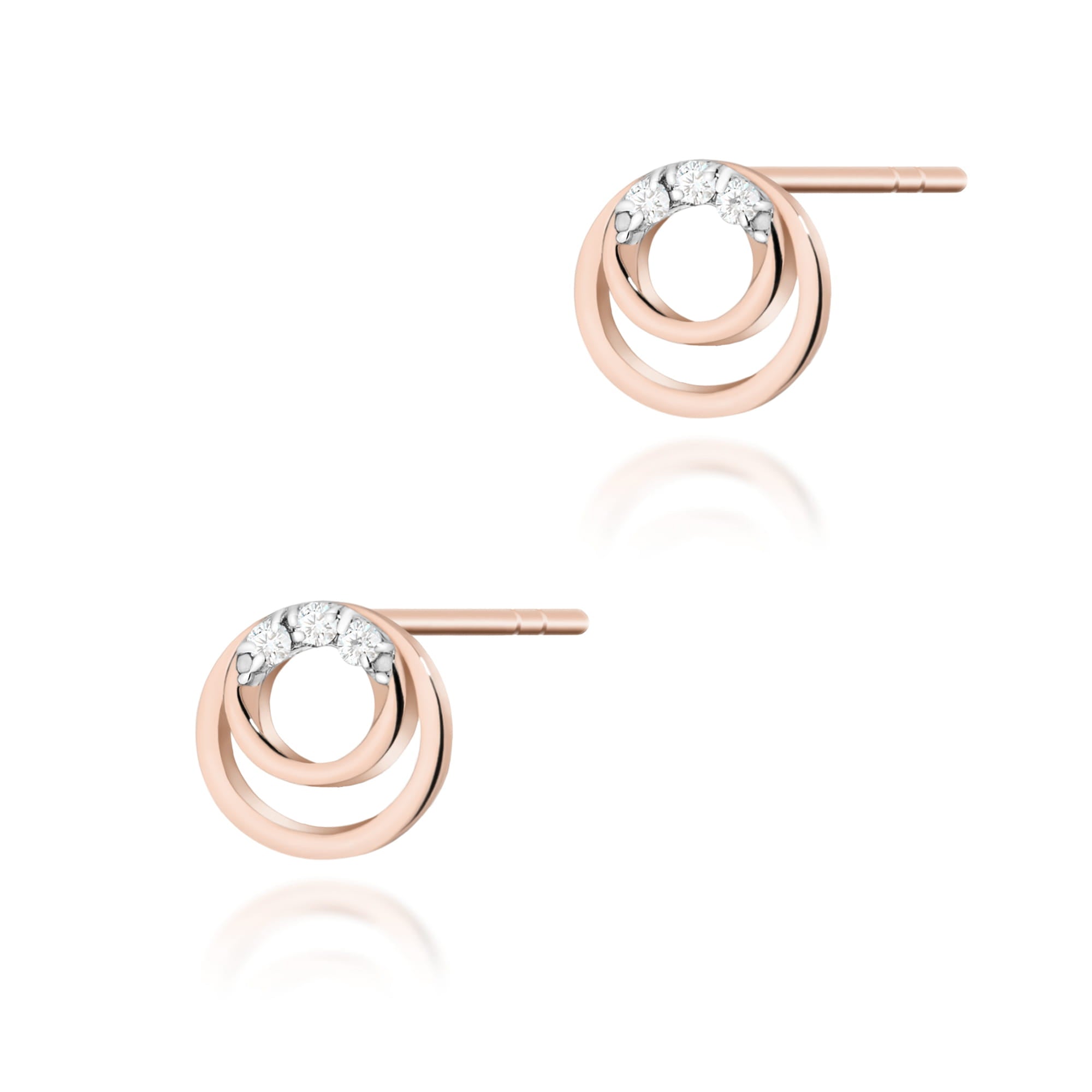 Cercei Aur 14k cu Diamante Naturale 0.03 ct