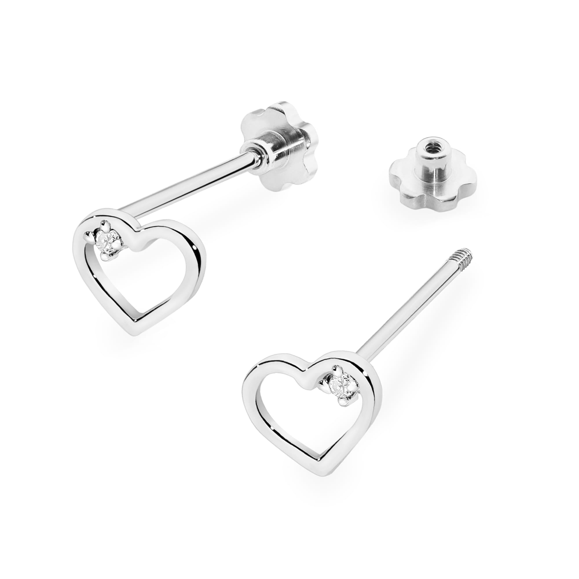 Cercei Aur 14k cu Diamante Naturale 0.01 ct