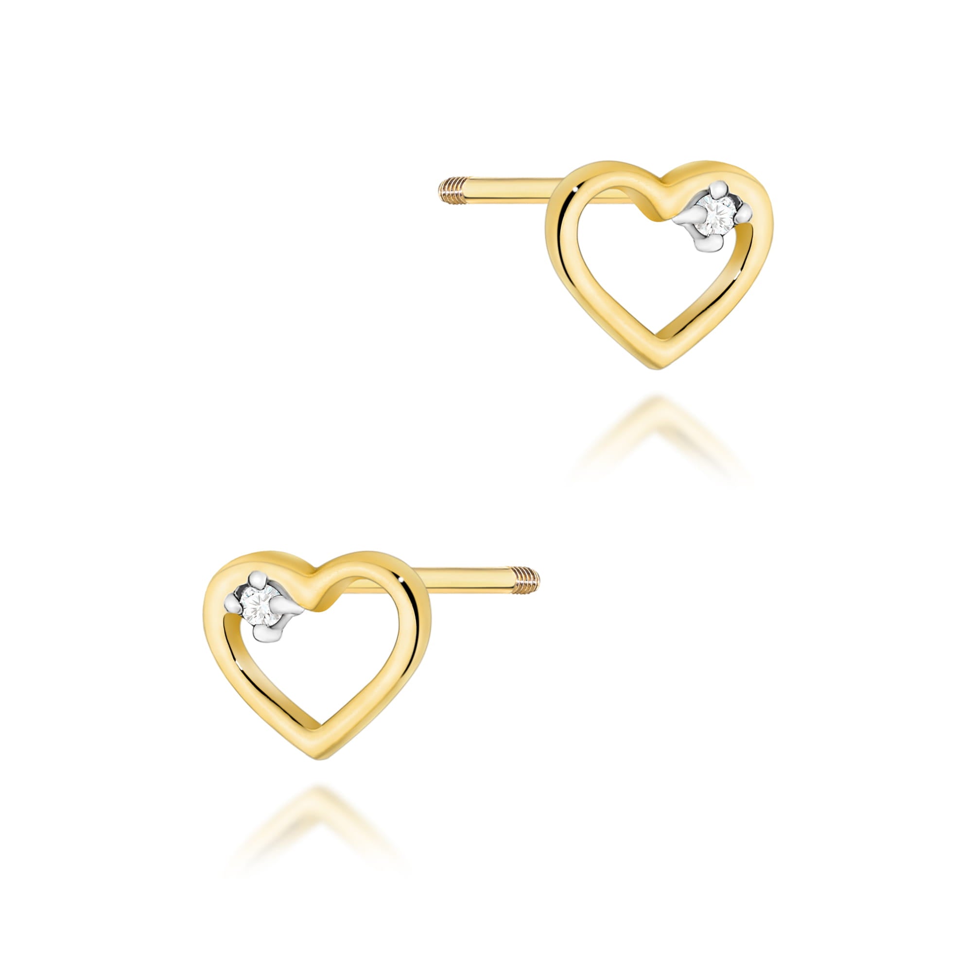 Cercei Aur 14k cu Diamante Naturale 0.01 ct