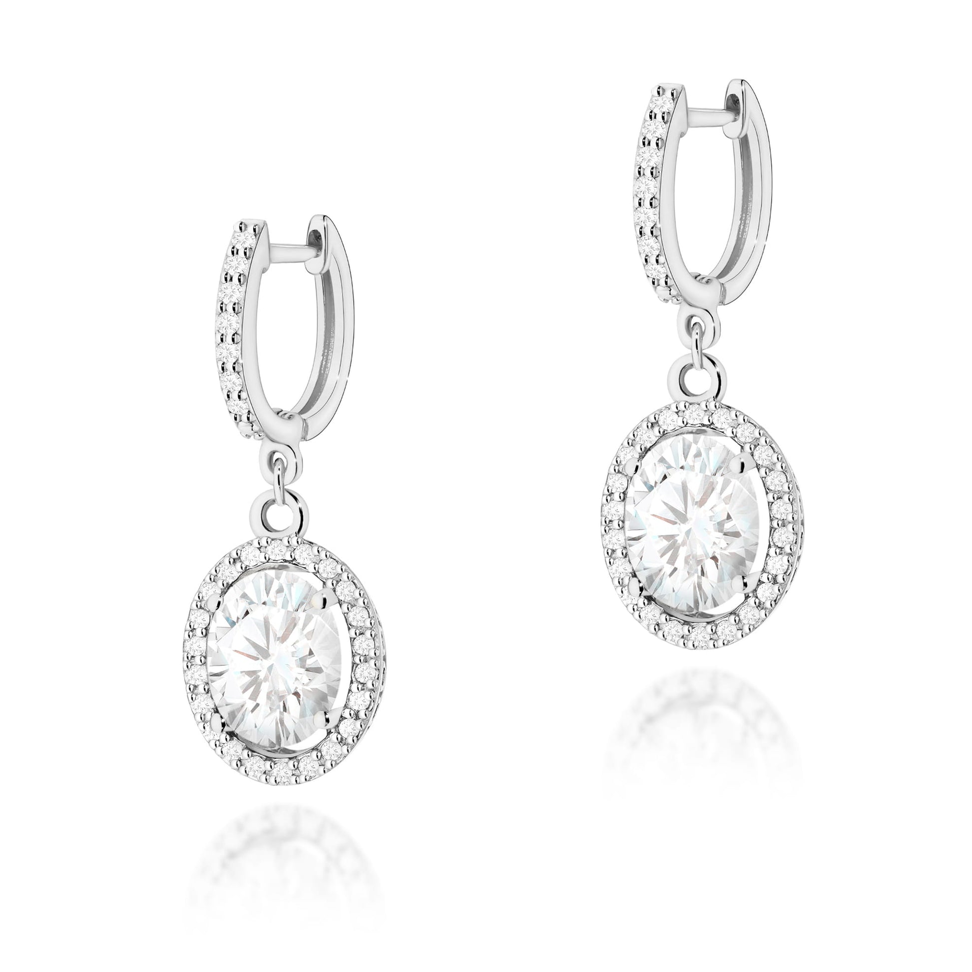 Cercei Aur 14K K0080 Diamant Lab Grown 2 x 1,90ct