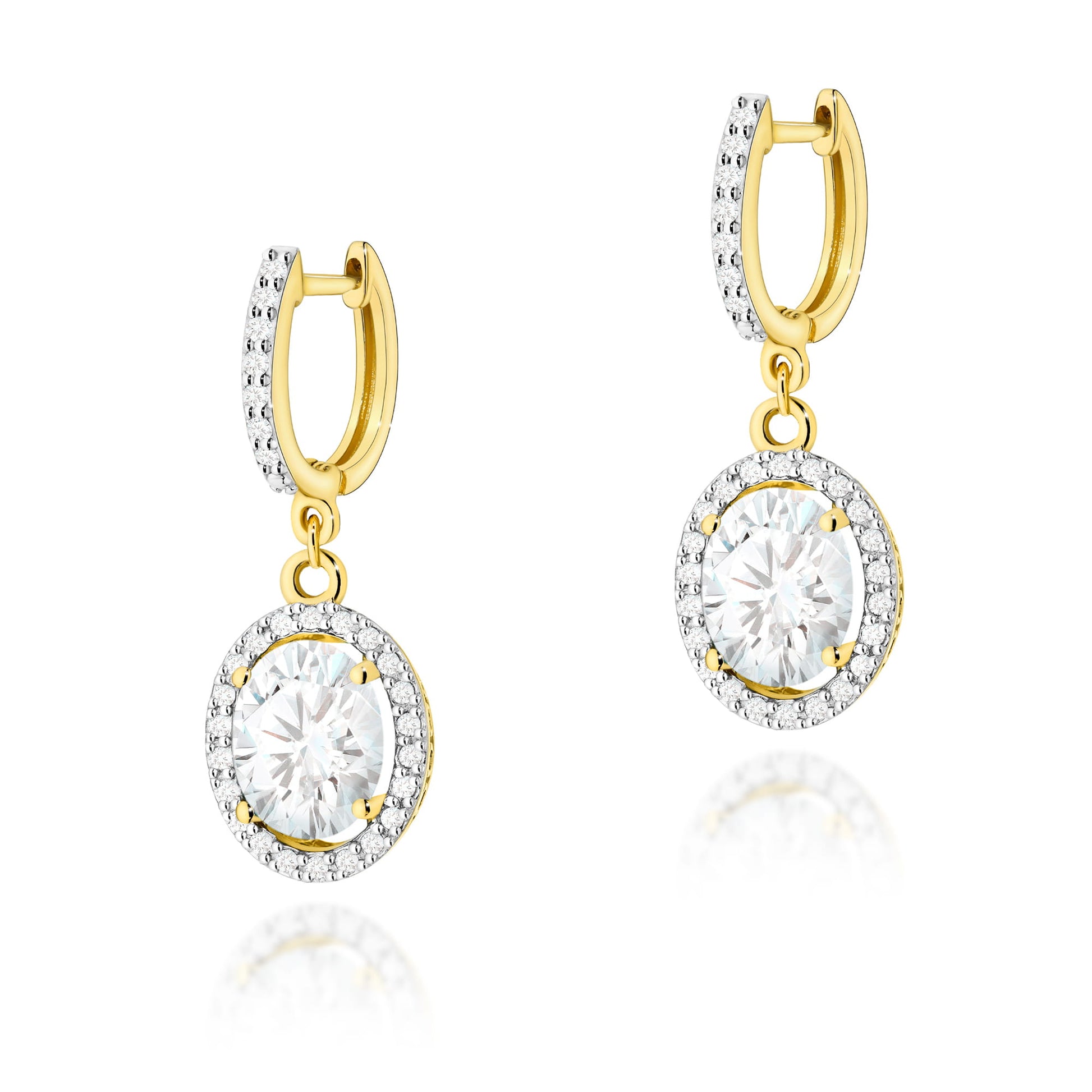 Cercei Aur 14K K0080 Diamant Lab Grown 2 x 1,90ct
