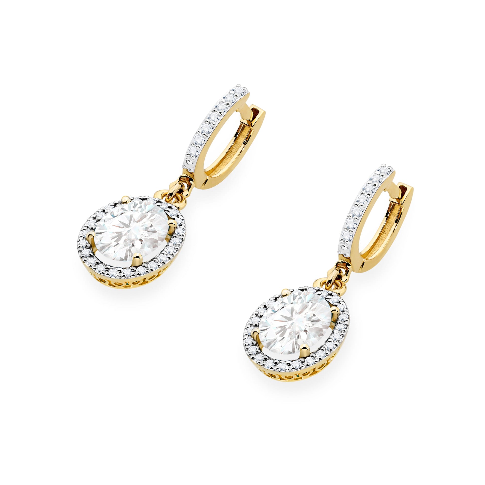 Cercei Aur 14K K0080 Diamant Lab Grown 2 x 1,90ct