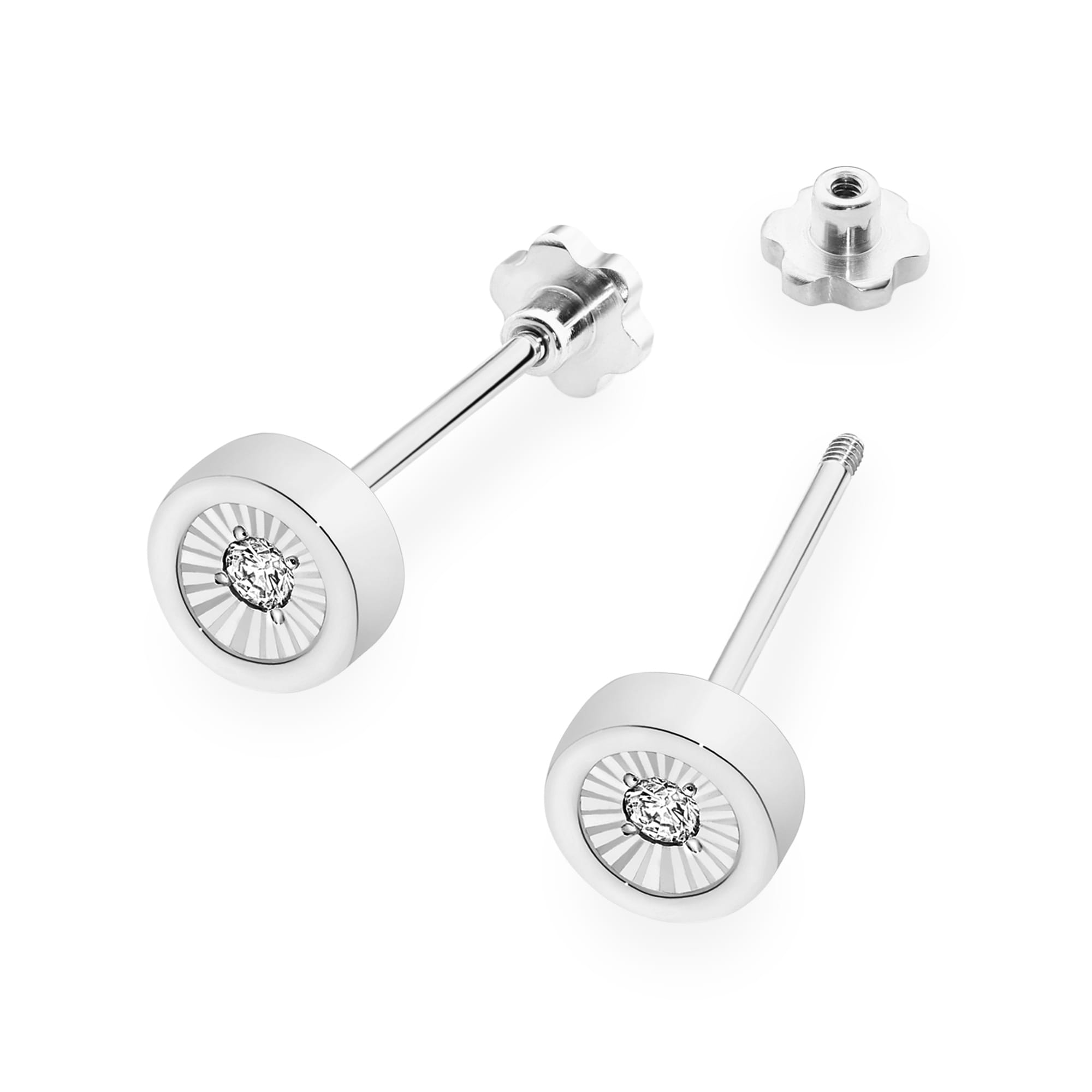 Cercei Aur 14K cu Diamante Naturale 0.16 ct