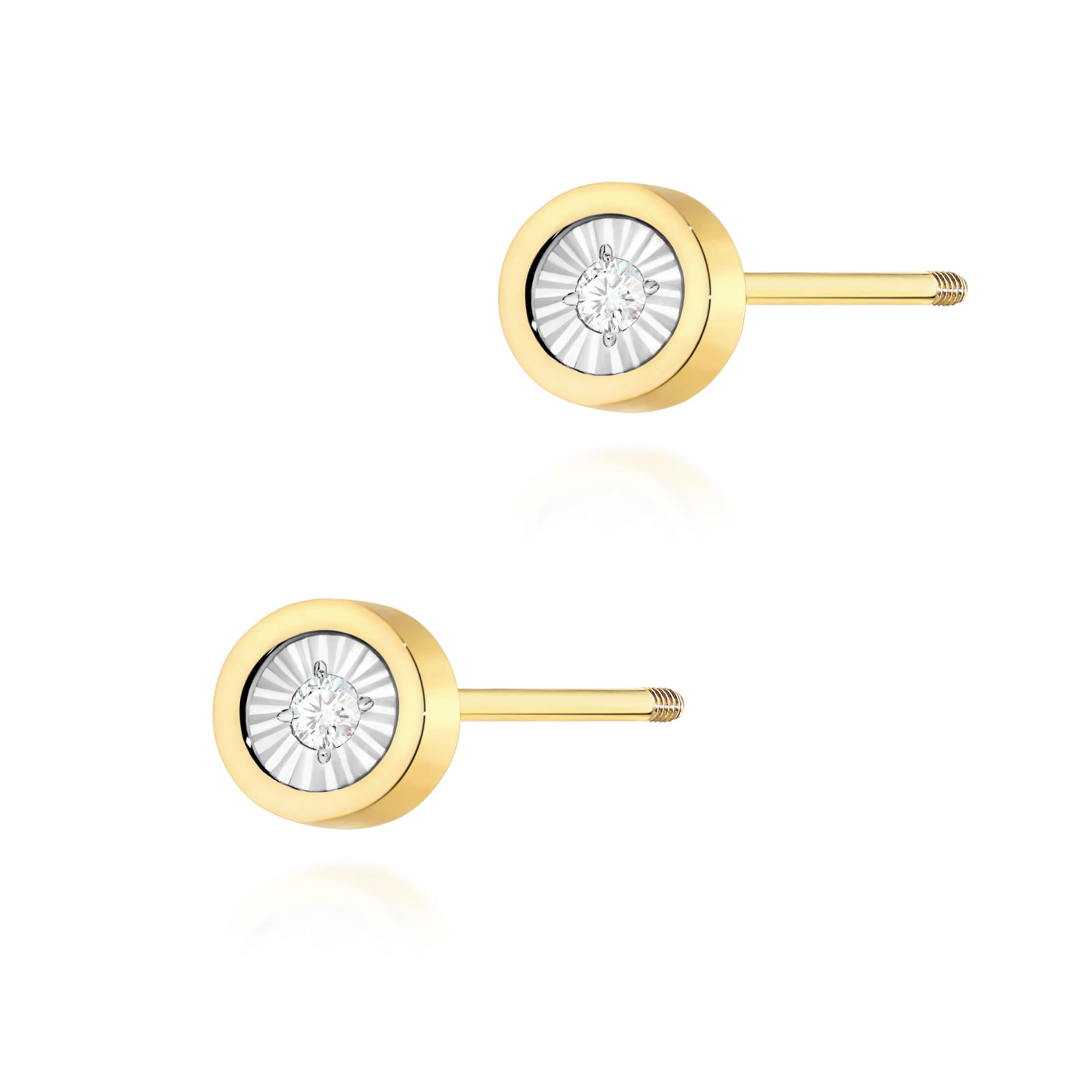 Cercei Aur 14K cu Diamante Naturale 0.16 ct