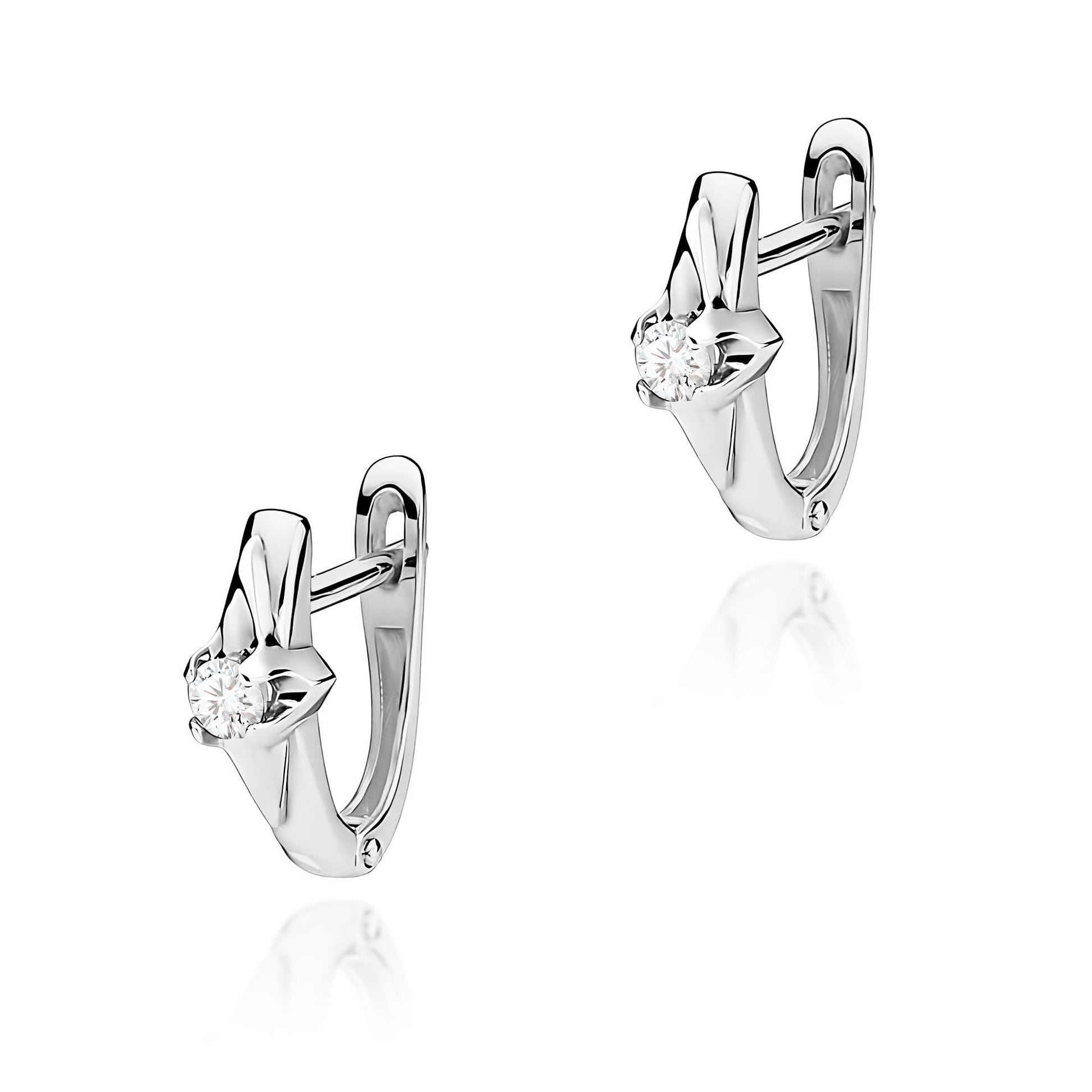 Cercei Aur 14K cu Diamante Naturale 0.16 ct