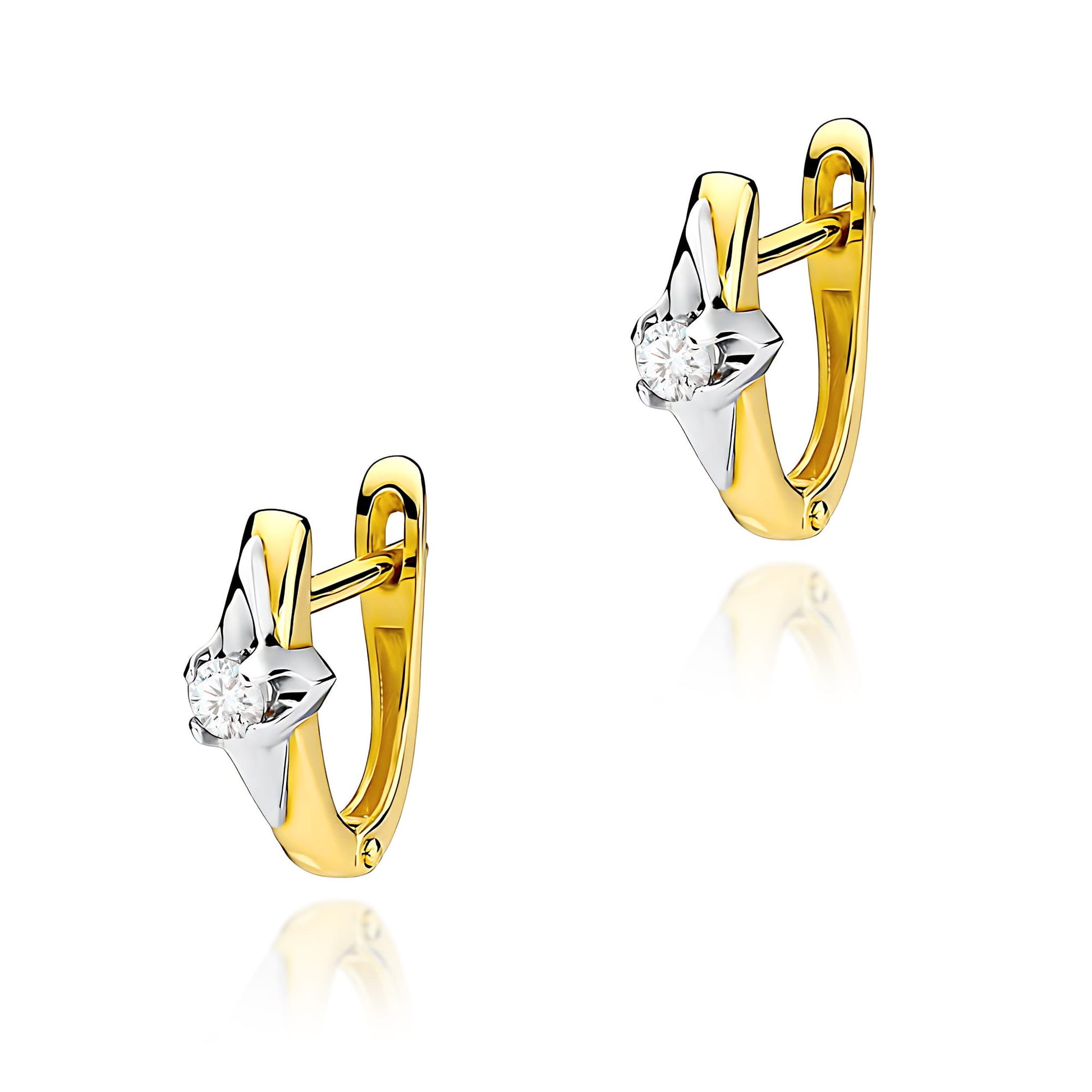 Cercei Aur 14K cu Diamante Naturale 0.20ct