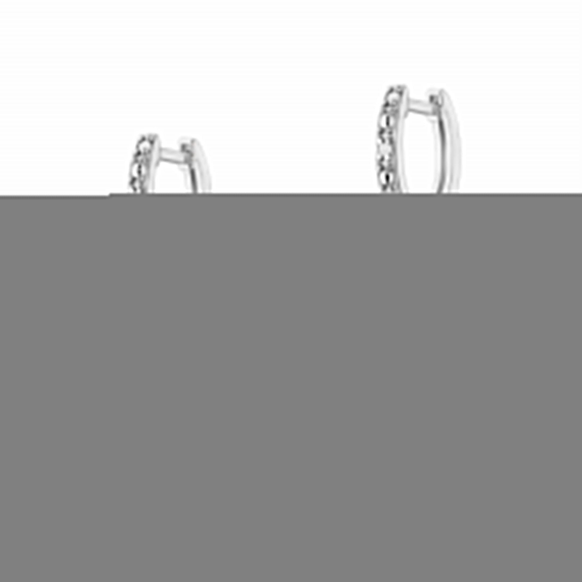 Cercei Aur 14K cu Topaz 6.00 ct si Diamant 0.13 ct - Alb