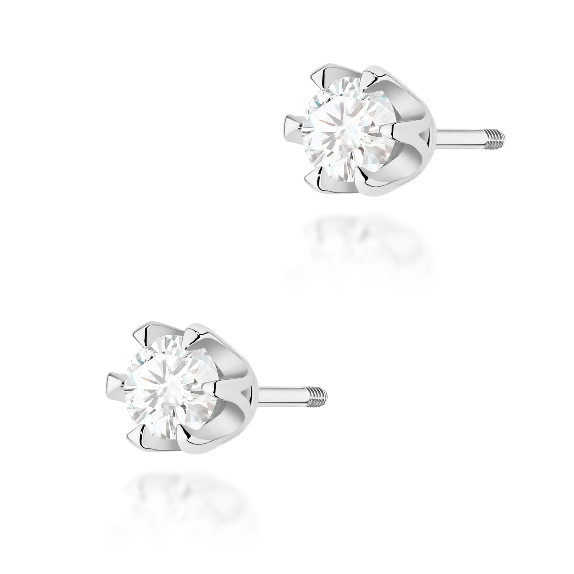 Cercei Diamant Aur 14K K0220 - Șurub Stud