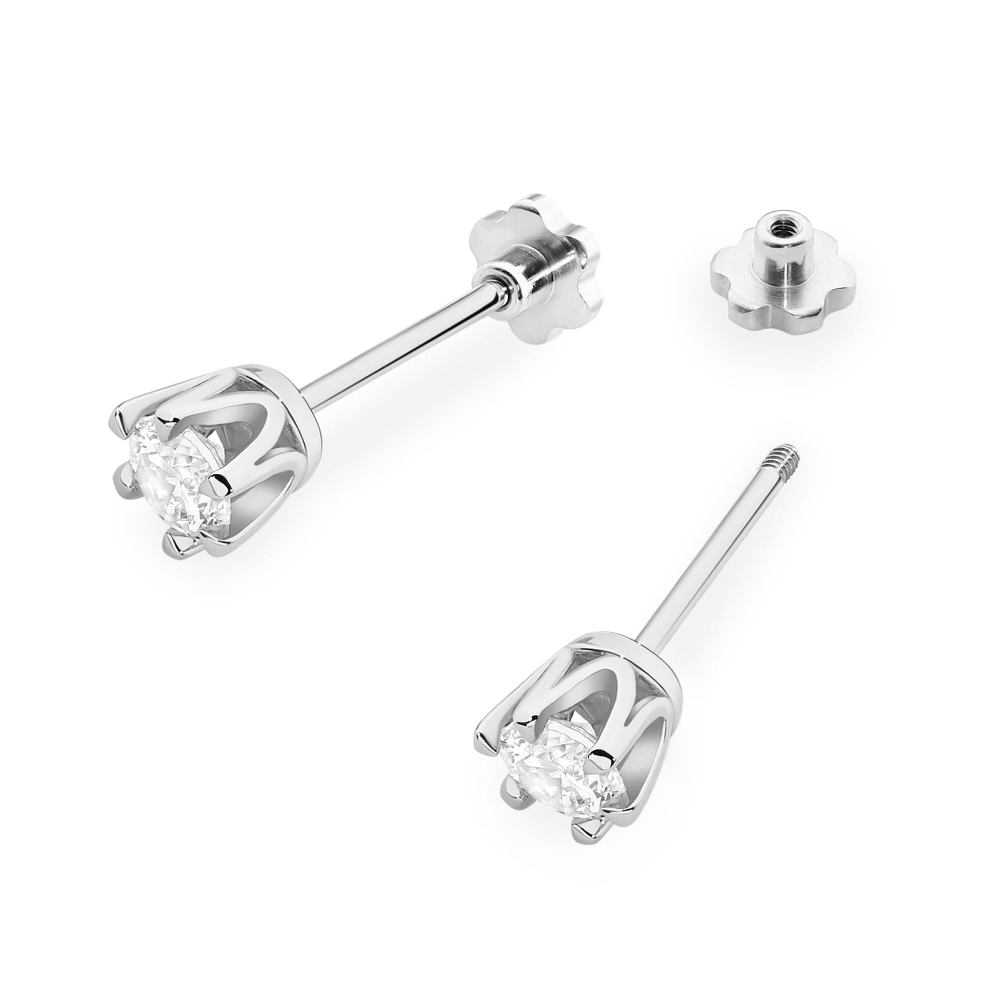 Cercei Diamant Aur 14K K0220 - Șurub Stud