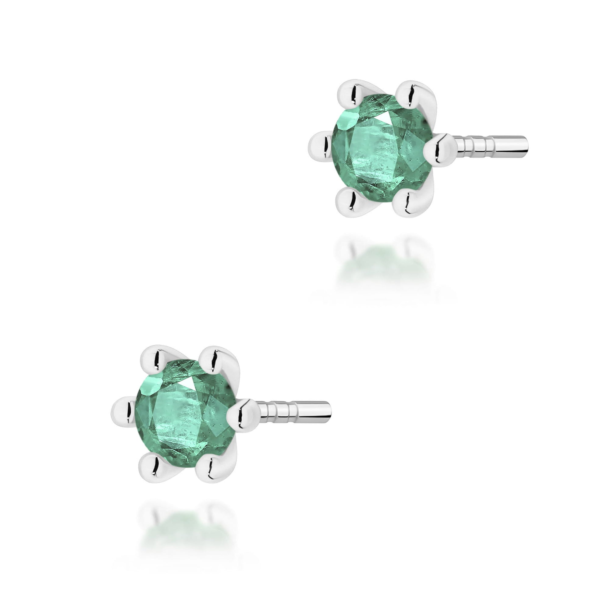 Cercei Aur 14K K0222 cu Smaralde 2 x 0.15ct