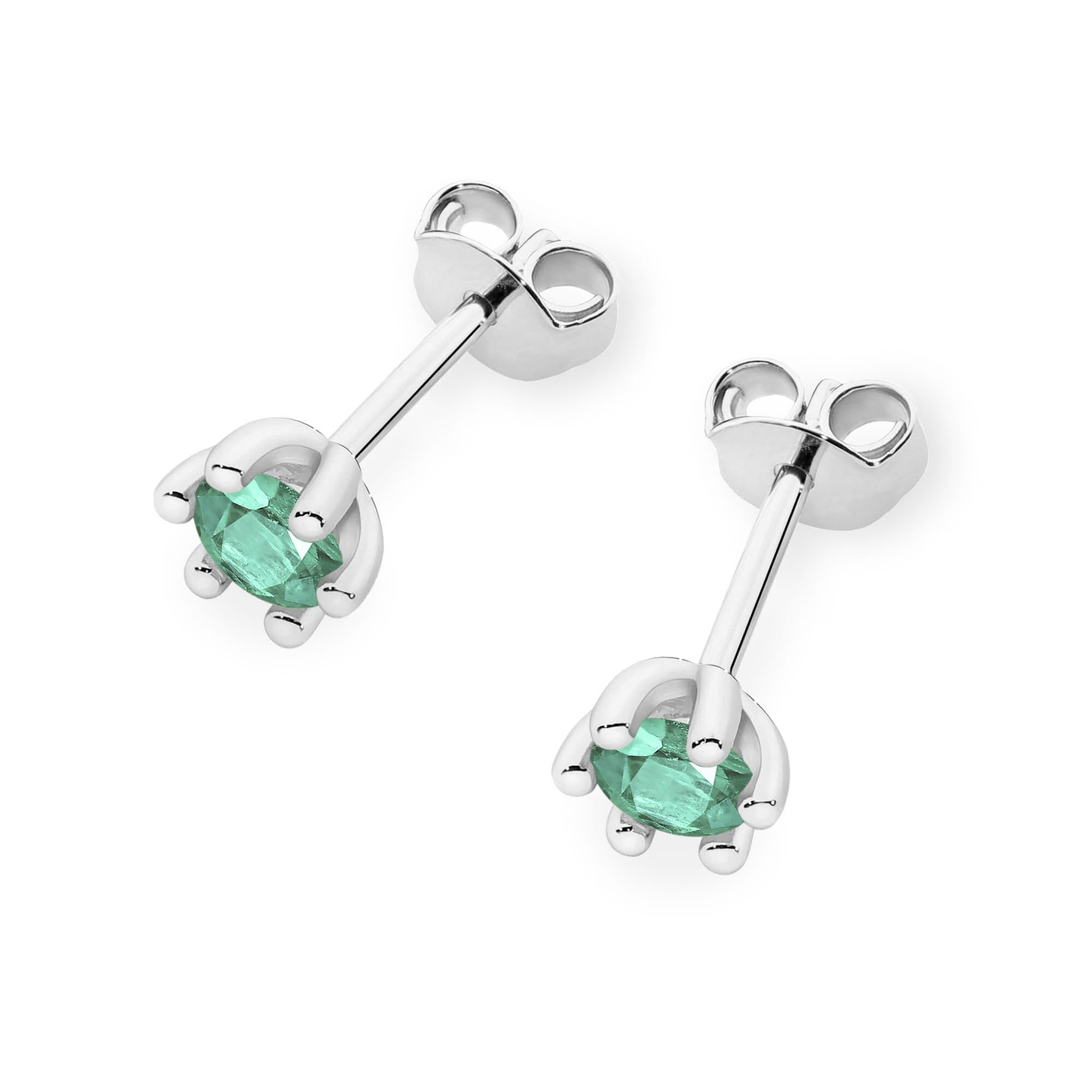 Cercei Aur 14K K0222 Smarald 2 x 0.15ct