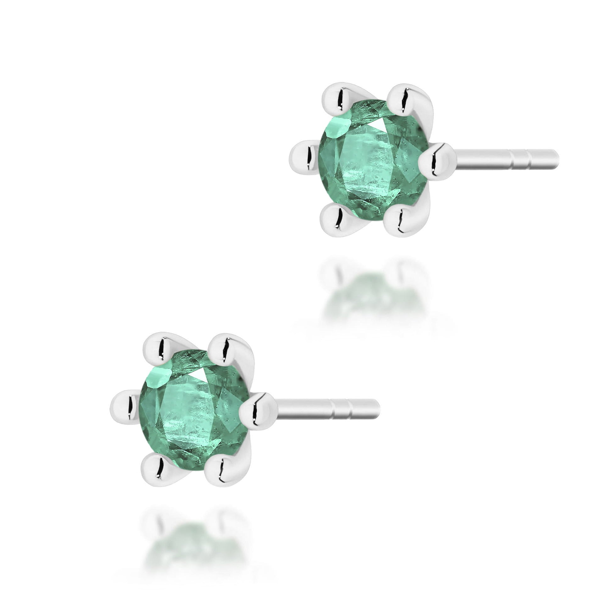 Cercei Aur 14K K0222 Smarald 2 x 0.30ct