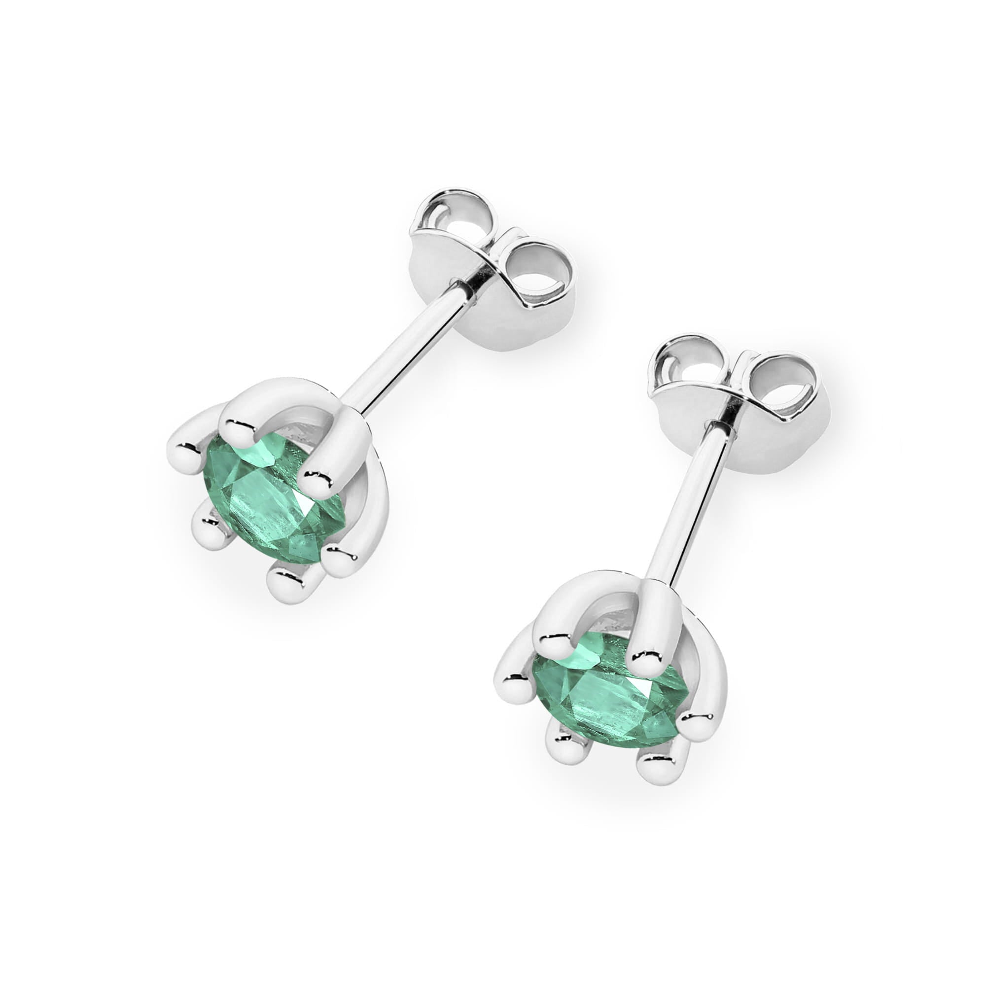 Cercei Aur 14K K0222 Smarald 2 x 0.30ct