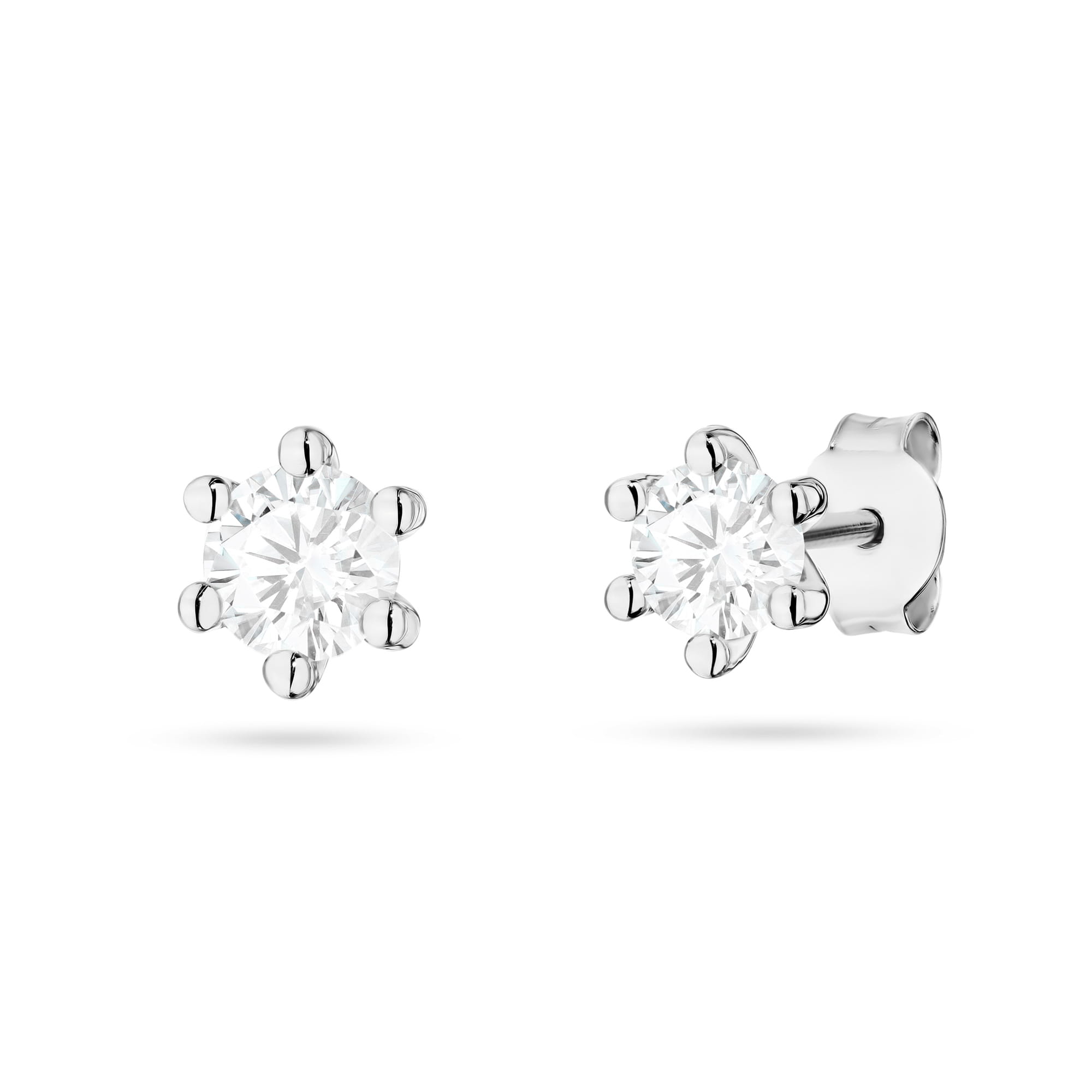 Cercei Aur 14K cu Diamante de Laborator 0.60 ct - Alb
