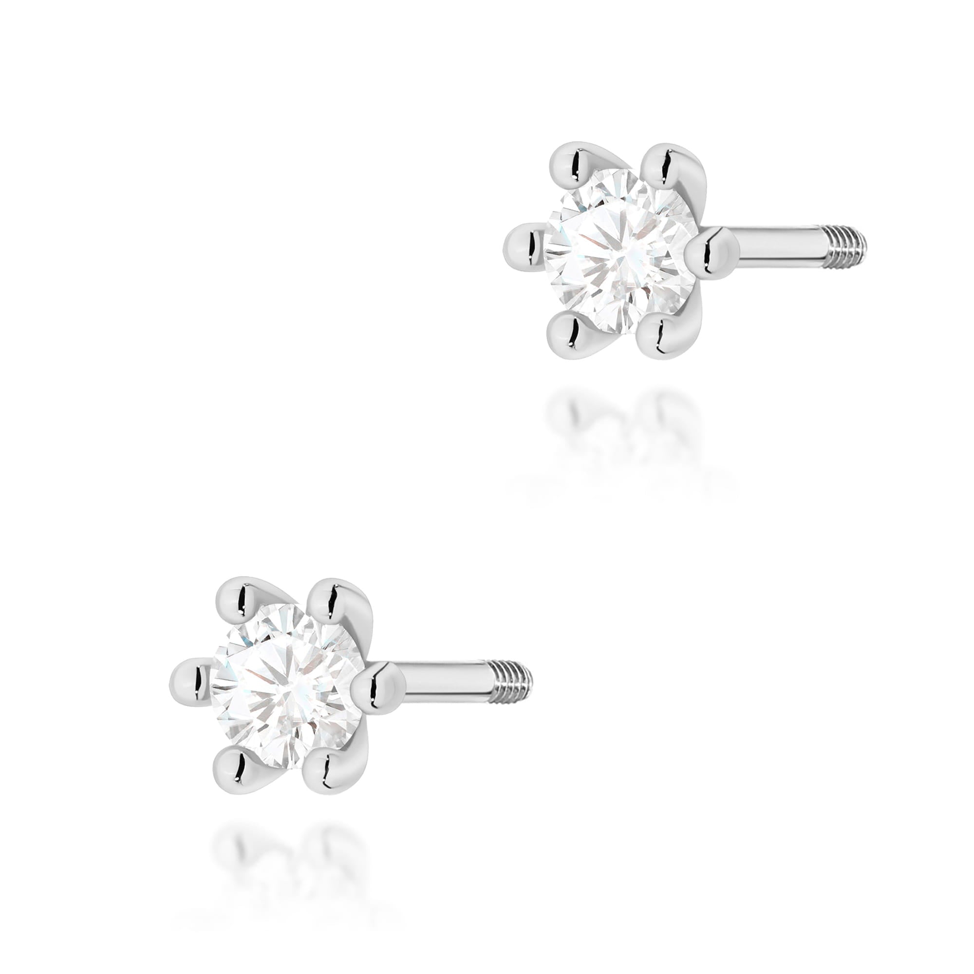 Cercei Aur 14K Diamant Laborator K0222 2 x 0.10ct